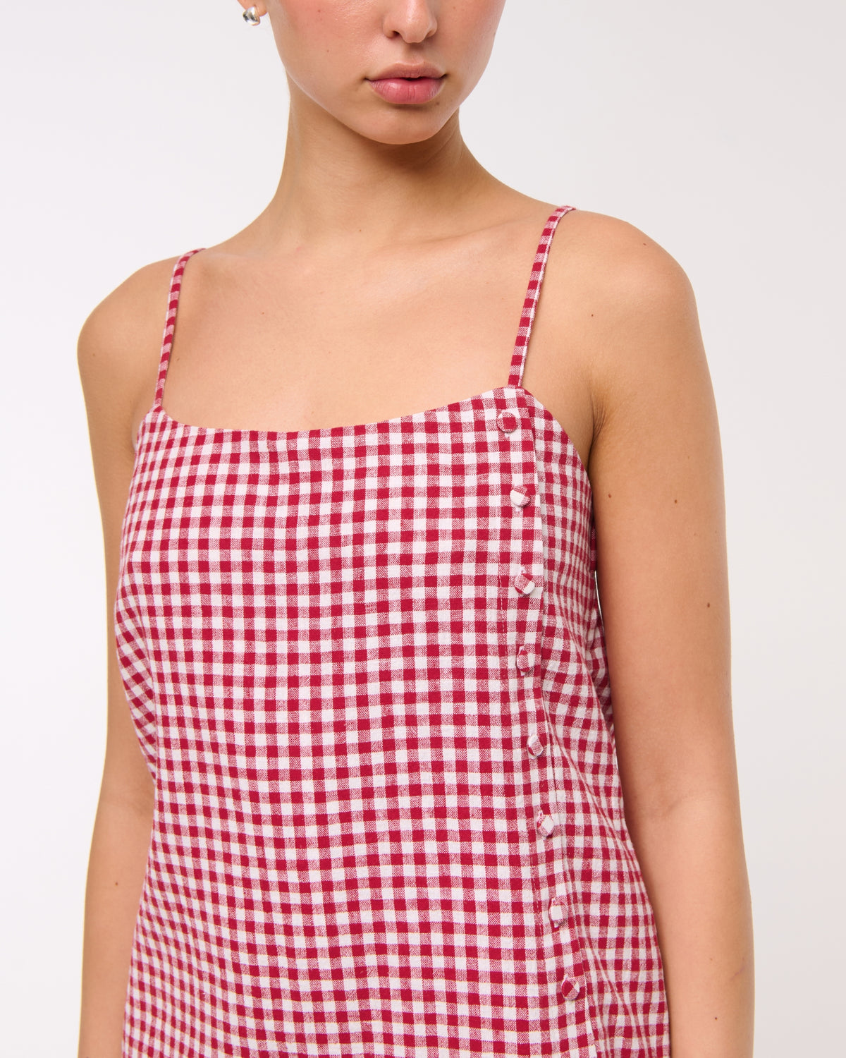 Abercrombie Linen-Blend Button Skort