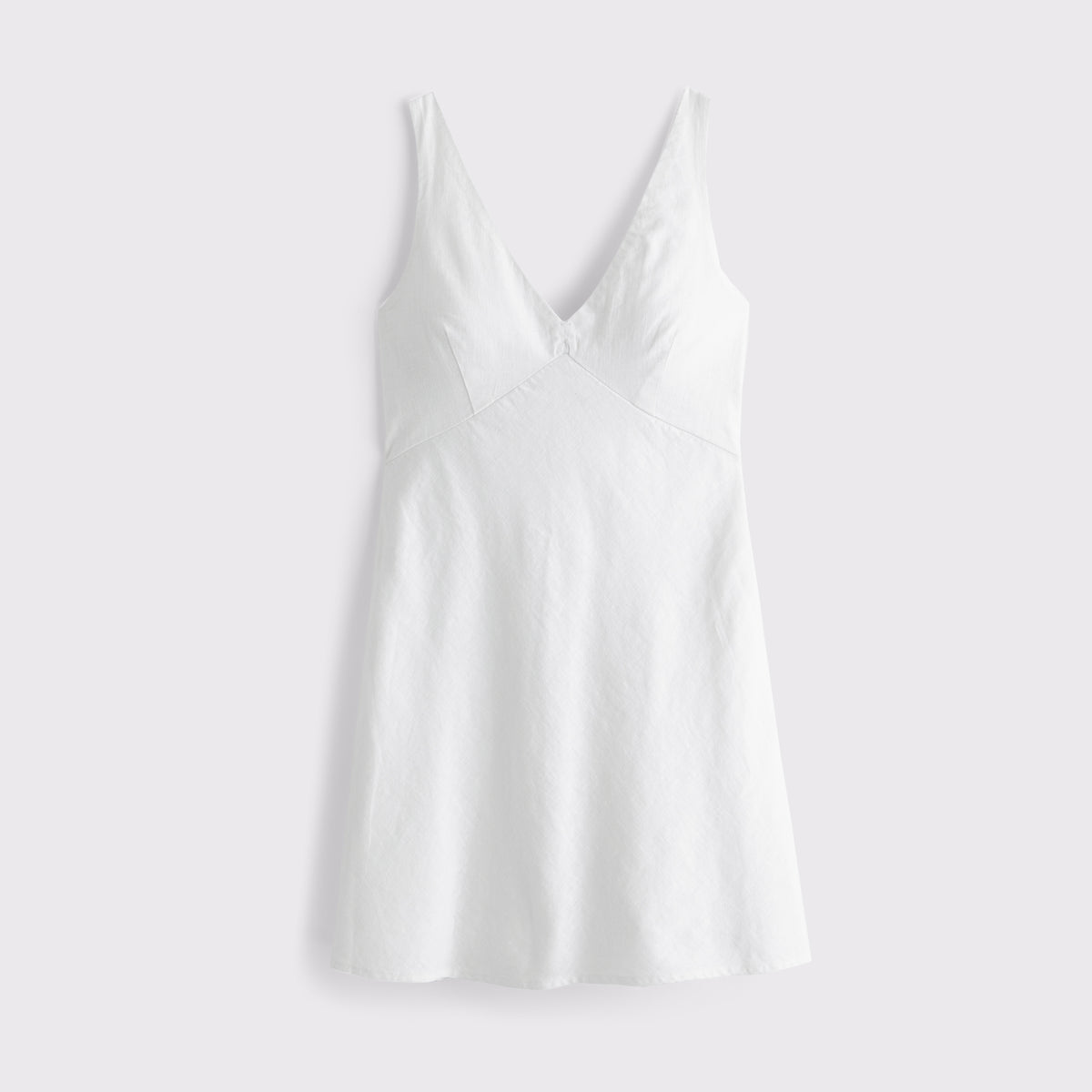 Abercrombie V-Neck Linen-Blend Mini Dress