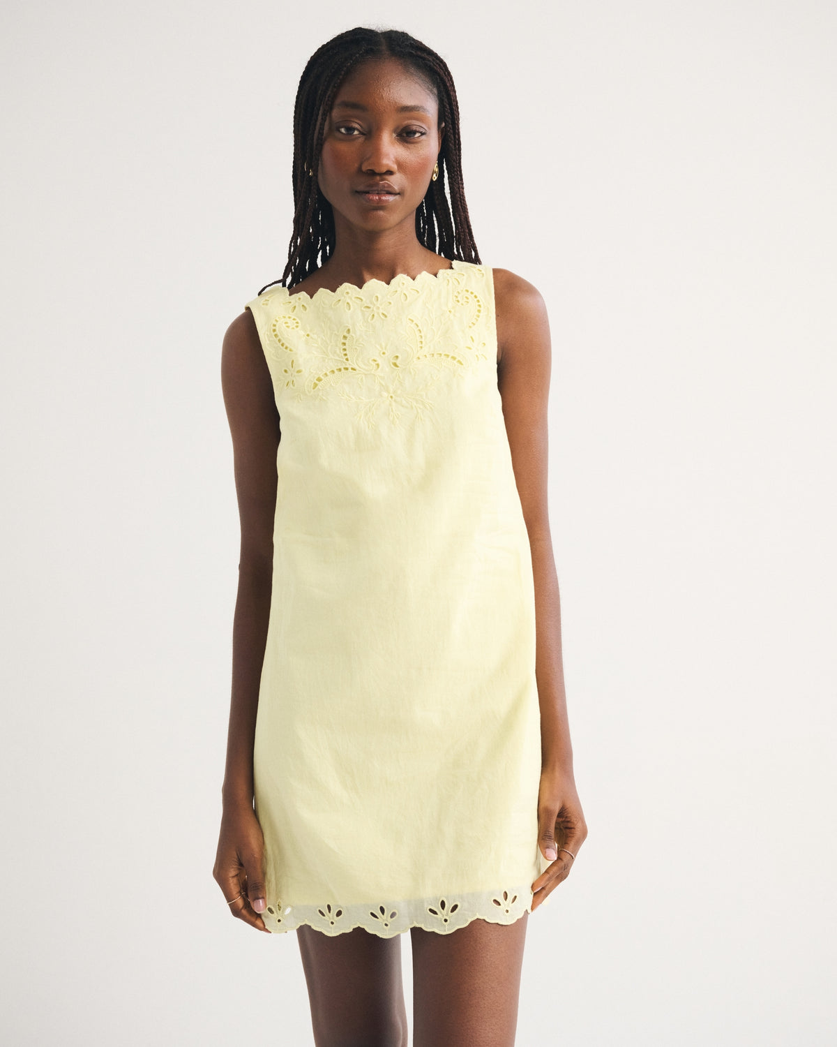 Abercrombie Embroidered High-Neck Mini Dress