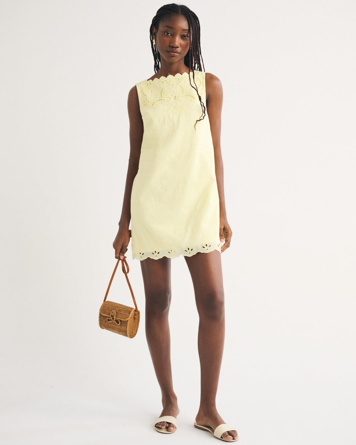 Abercrombie Embroidered High-Neck Mini Dress