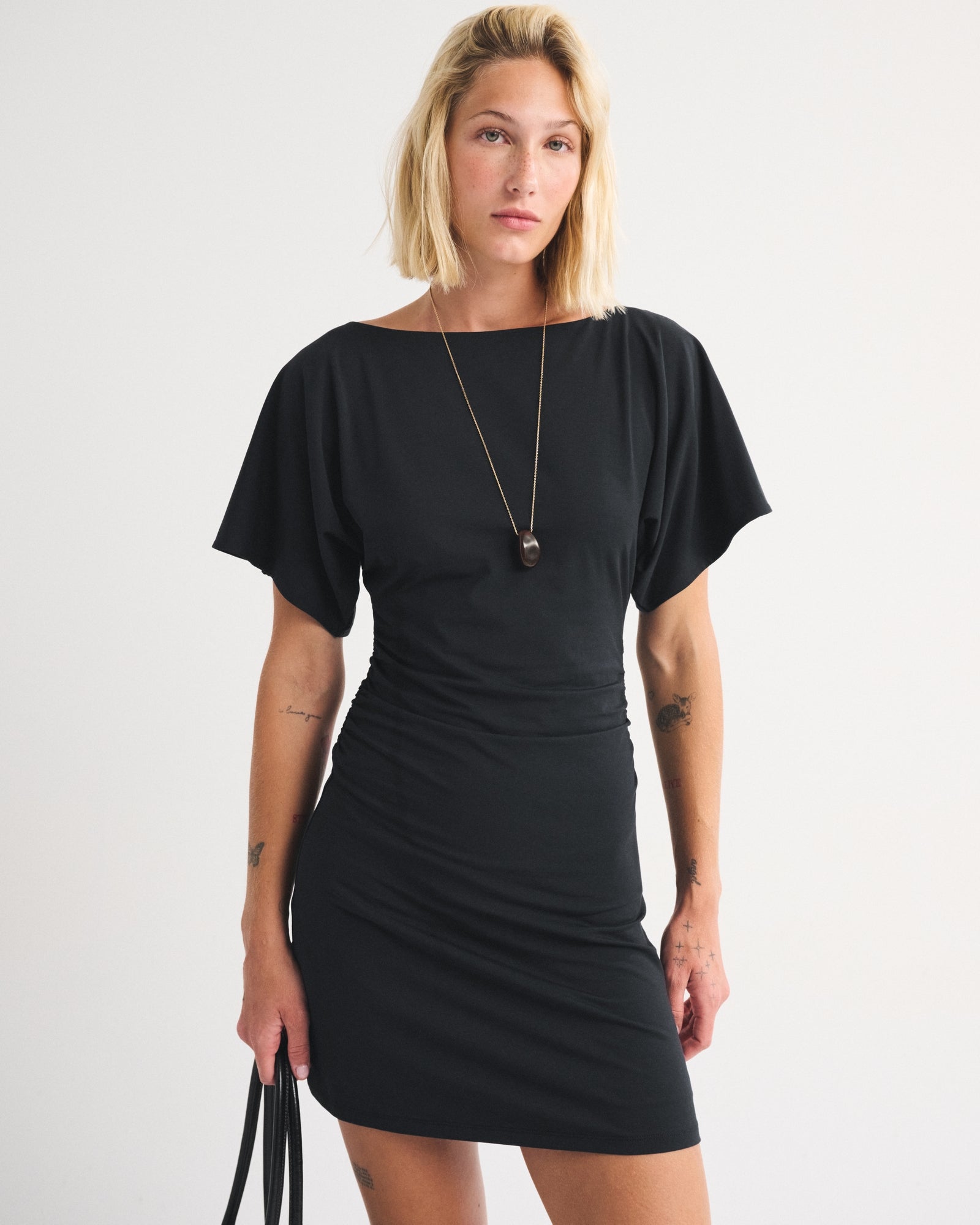 Abercrombie Flutter Sleeve Slash Mini Dress