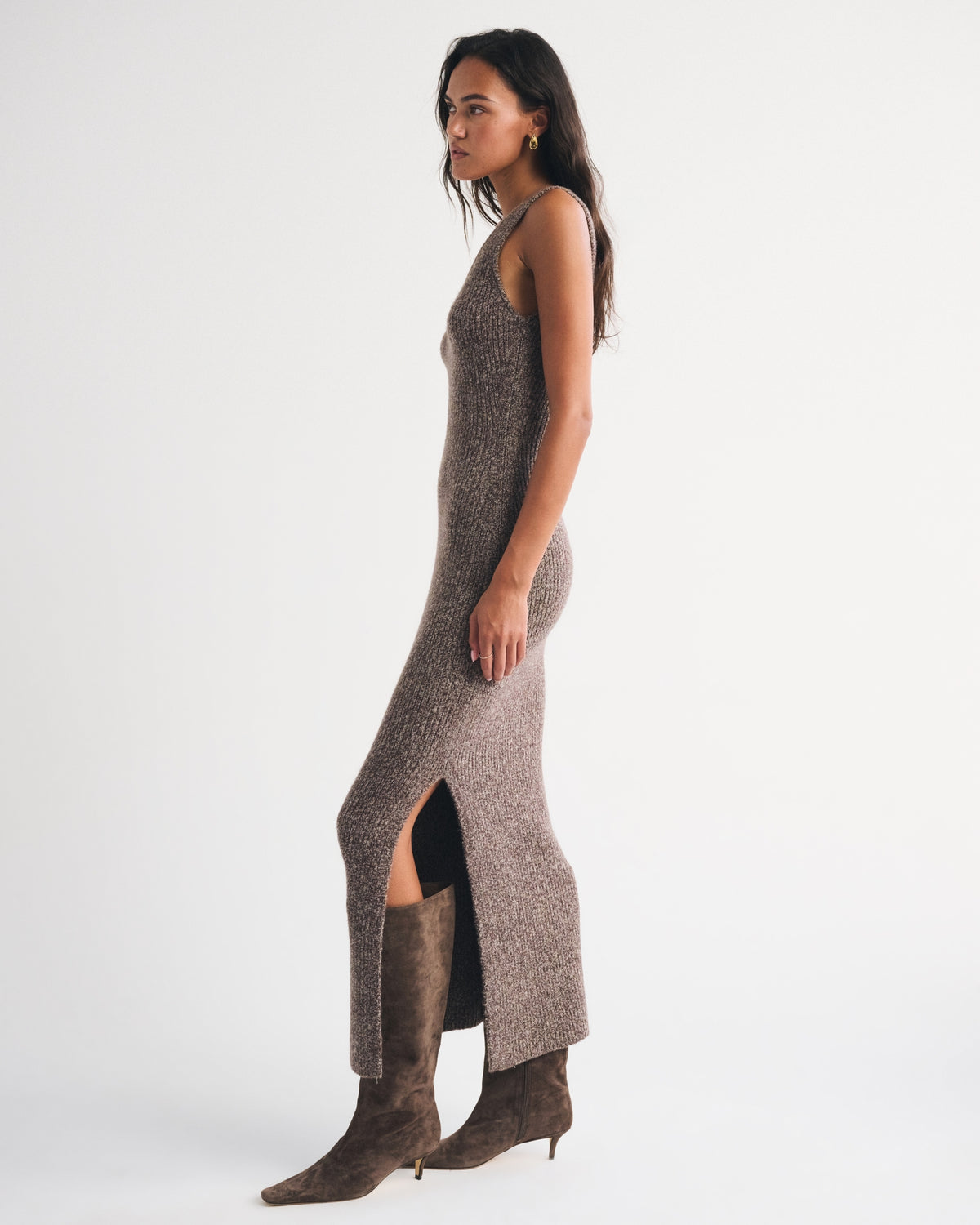 Abercrombie Merino Wool-Blend Scoop Neck Maxi Sweater Dress