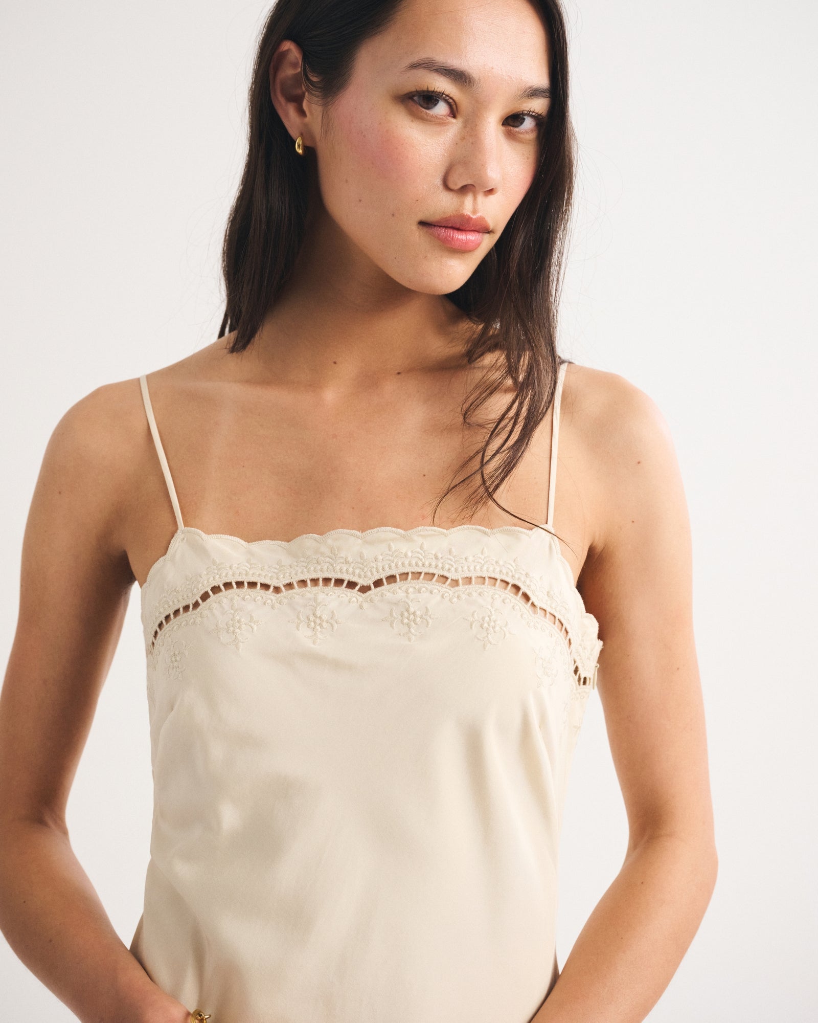 Abercrombie Cotton-Silk Blend Cutwork Slip Dress