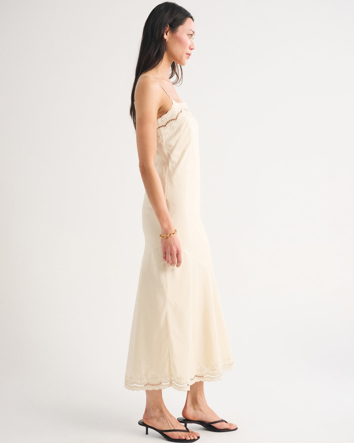 Abercrombie Cotton-Silk Blend Cutwork Slip Dress