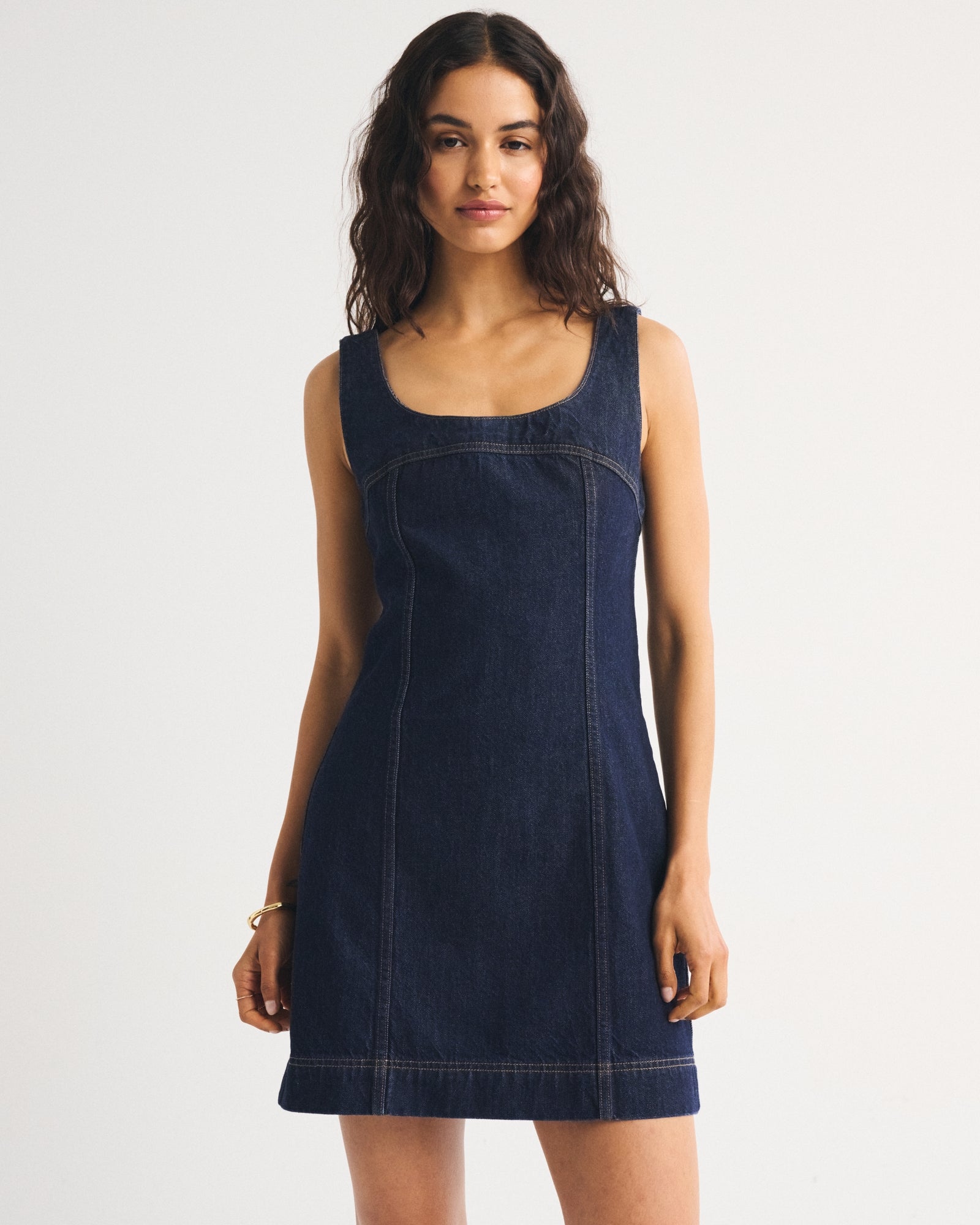 Abercrombie Denim Scoop Neck Mini Dress