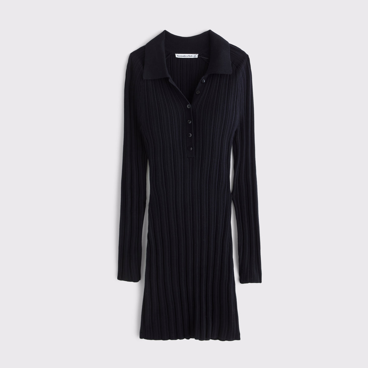 Abercrombie Collared Rib Mini Sweater Dress