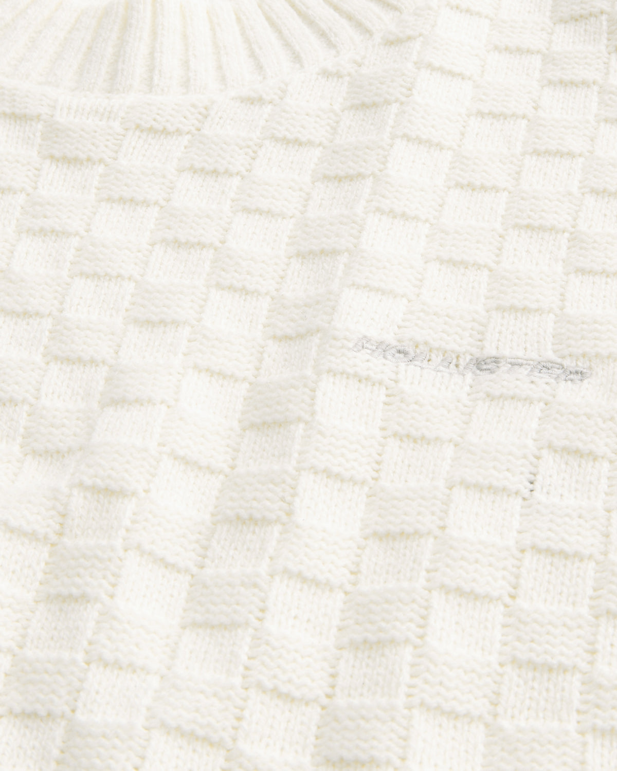 Hollister Boxy Textural Logo Crew Sweater