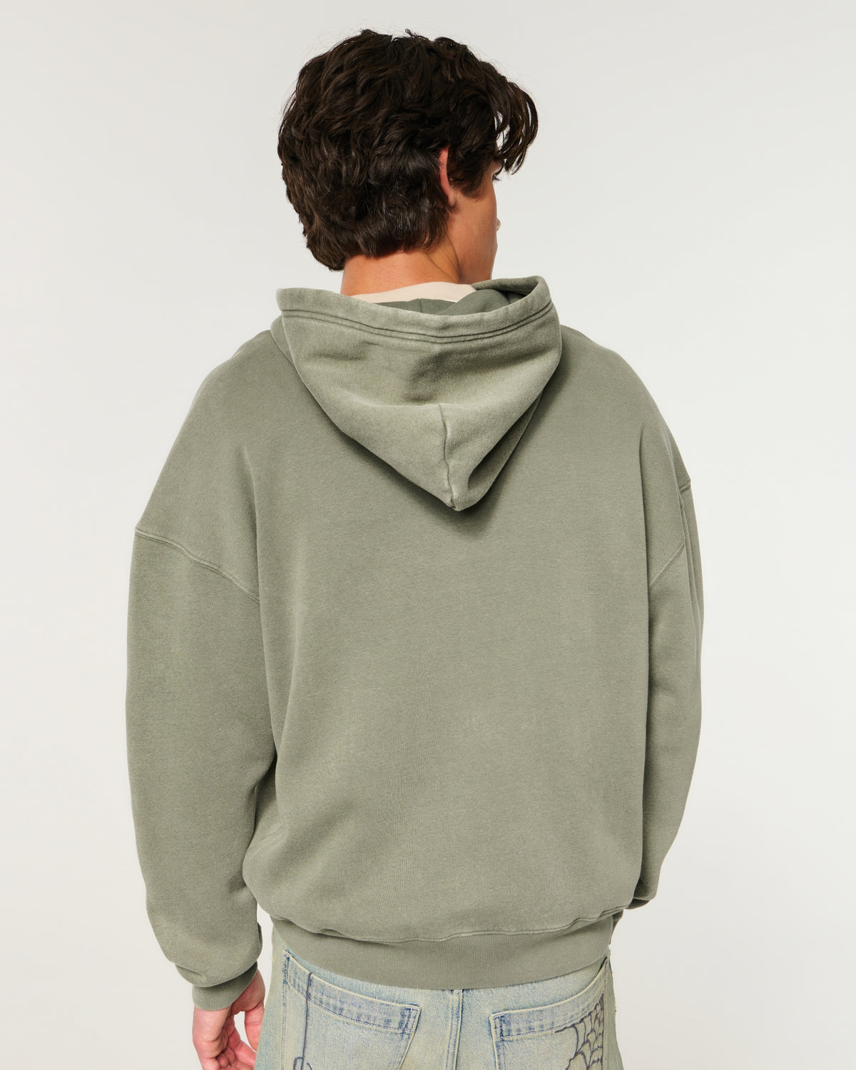 Hollister Boxy Zip-Up Hoodie