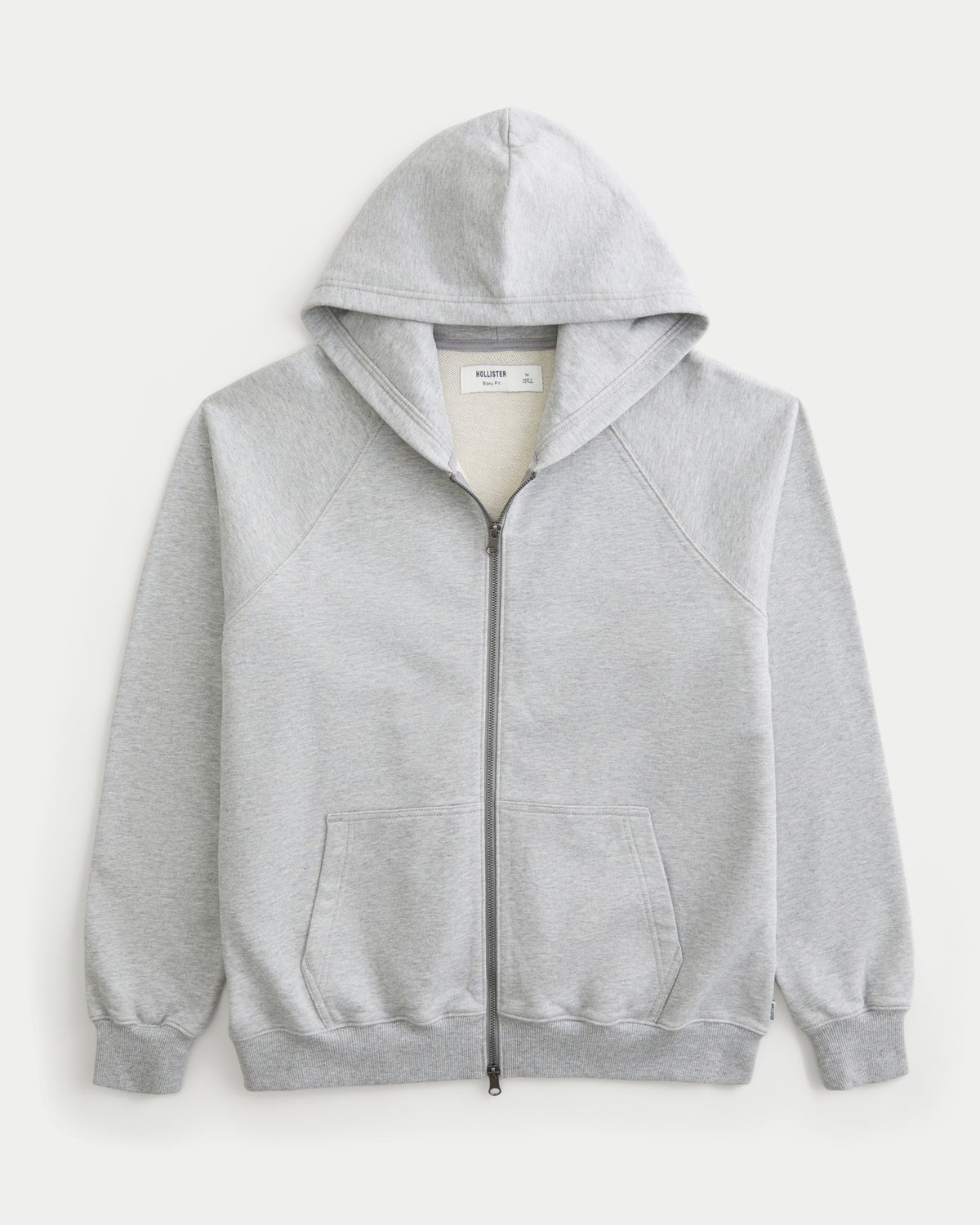 Hollister Boxy Terry Zip-Up Hoodie