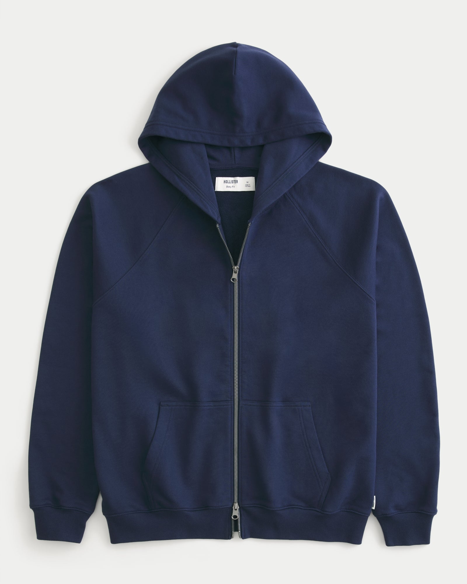 Hollister Boxy Terry Zip-Up Hoodie