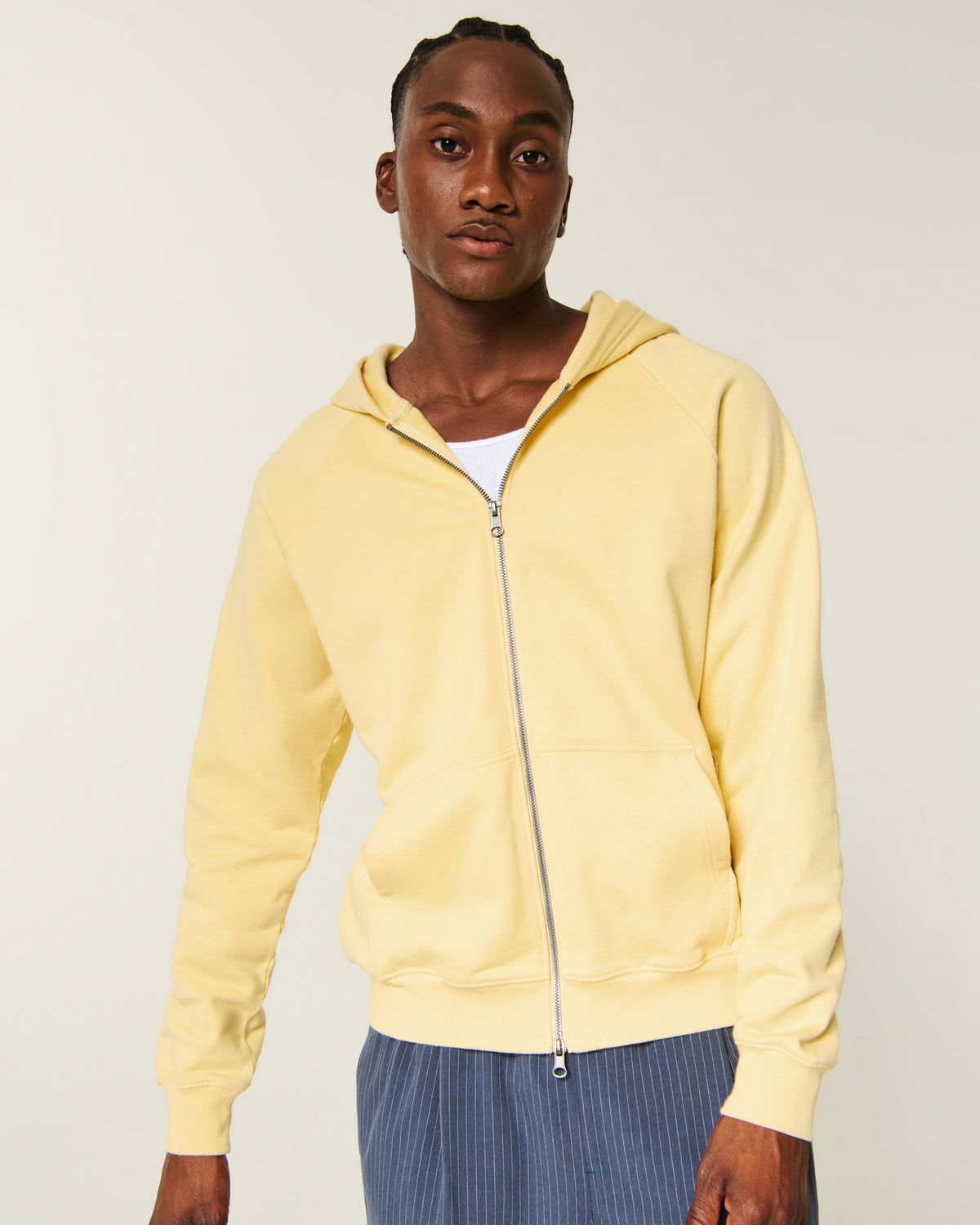 Hollister Boxy Terry Zip-Up Hoodie