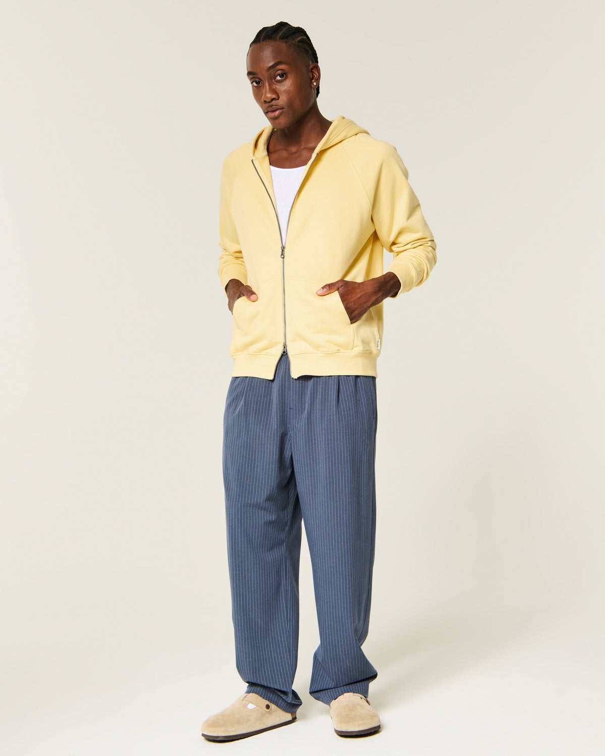 Hollister Boxy Terry Zip-Up Hoodie