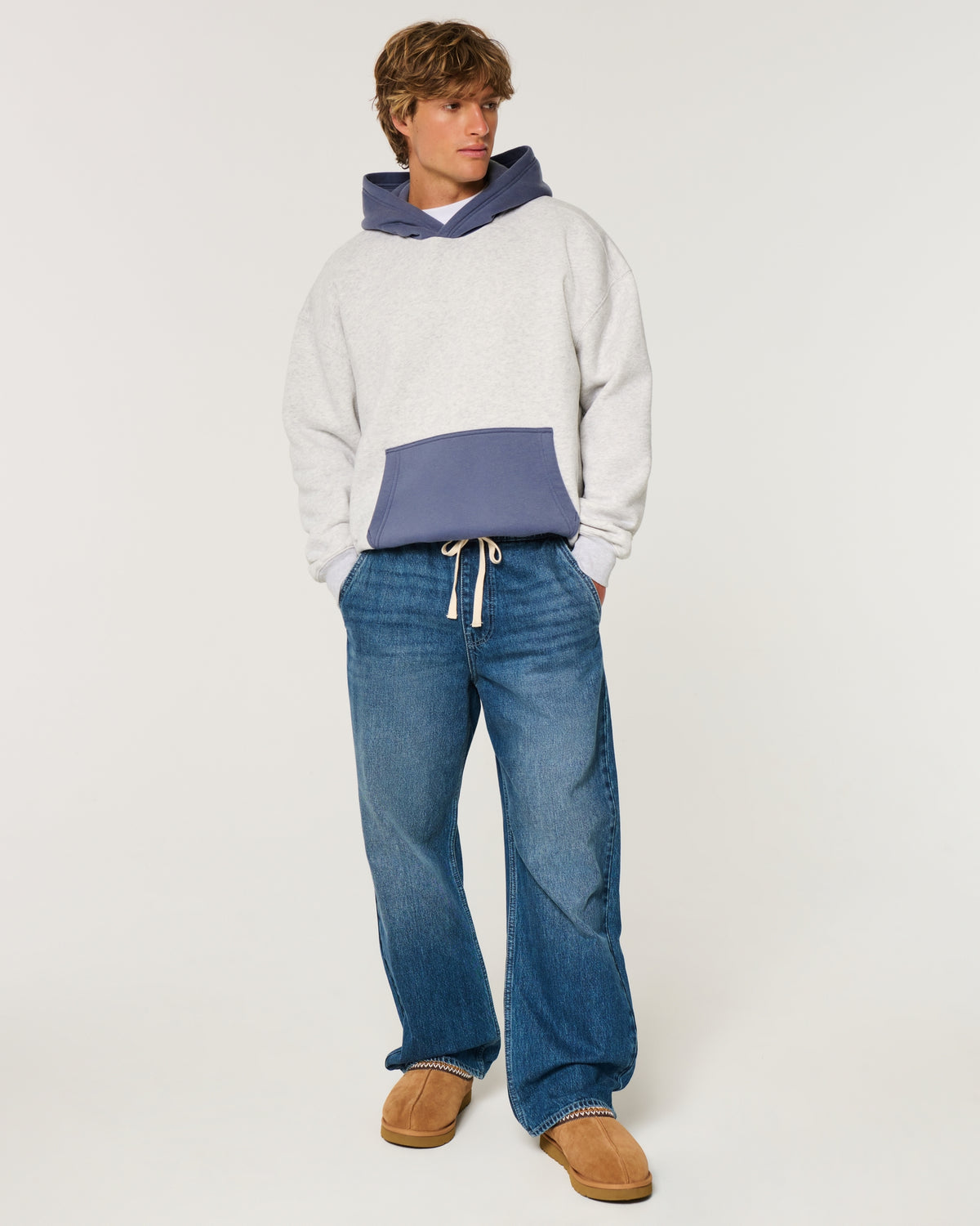 Hollister Boxy Two-Tone Hoodie