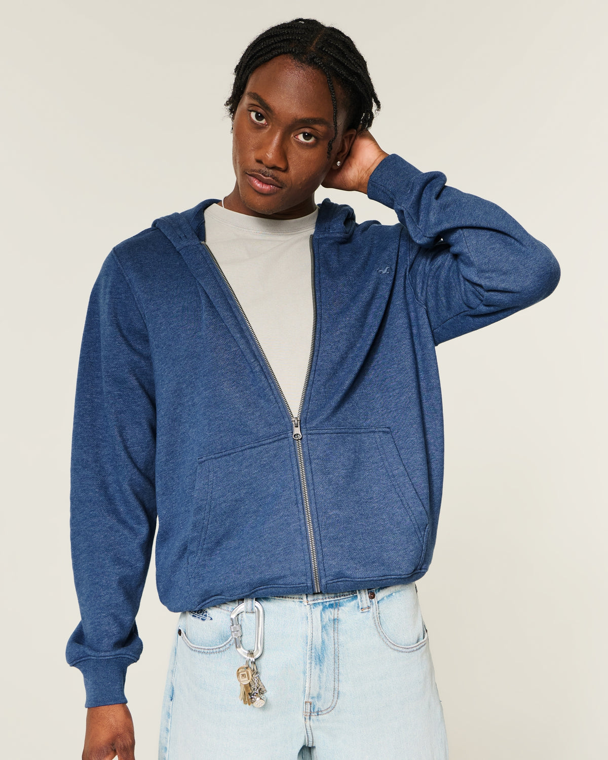 Hollister Zip-Up Icon Hoodie