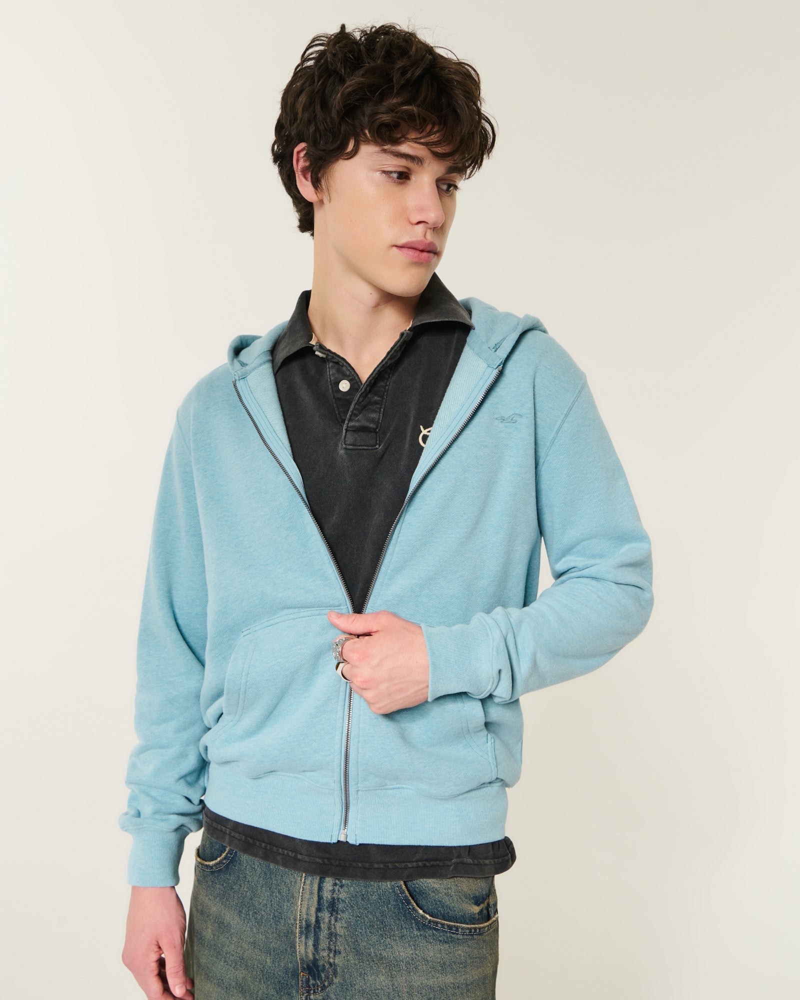 Hollister Zip-Up Icon Hoodie