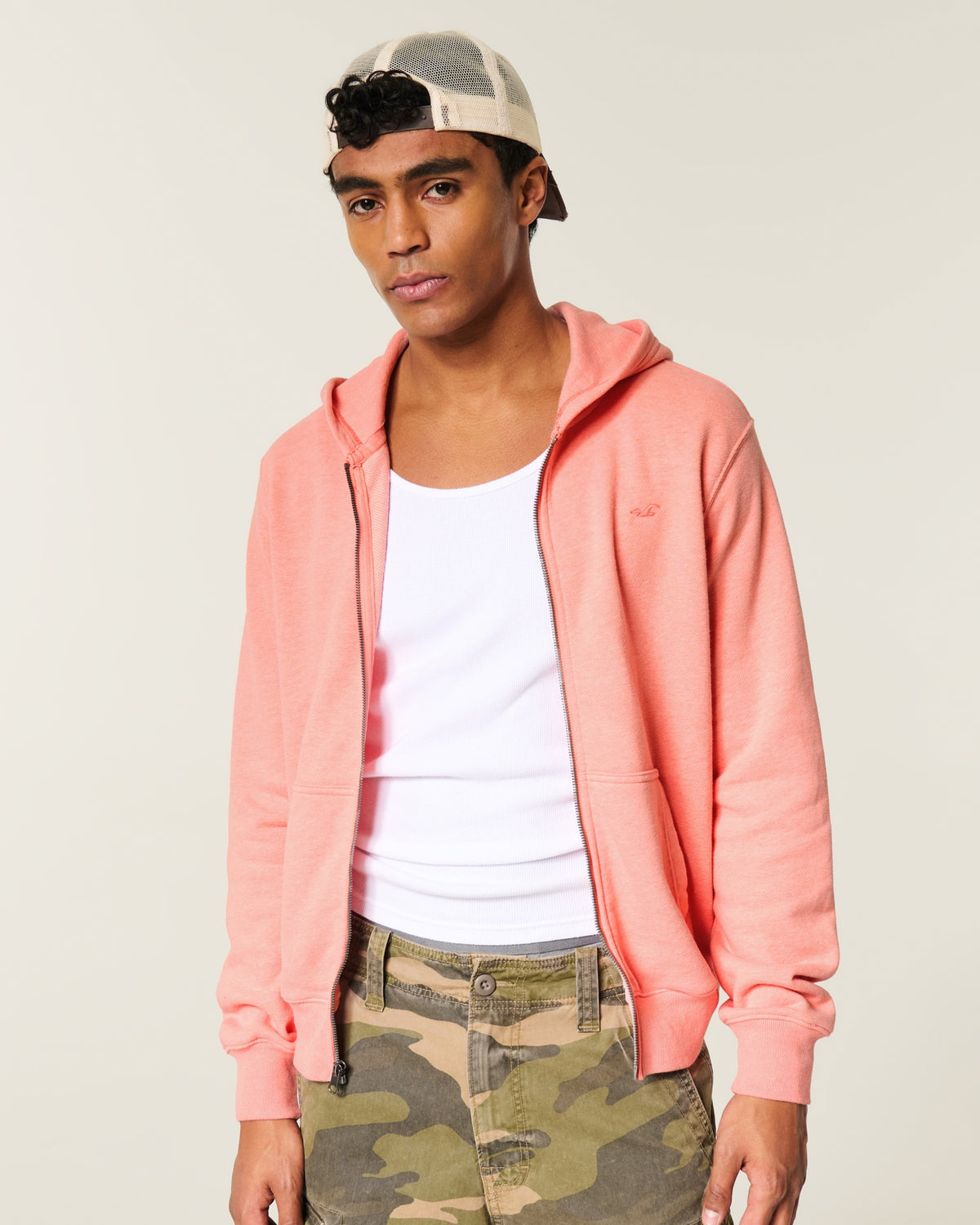 Hollister Zip-Up Icon Hoodie