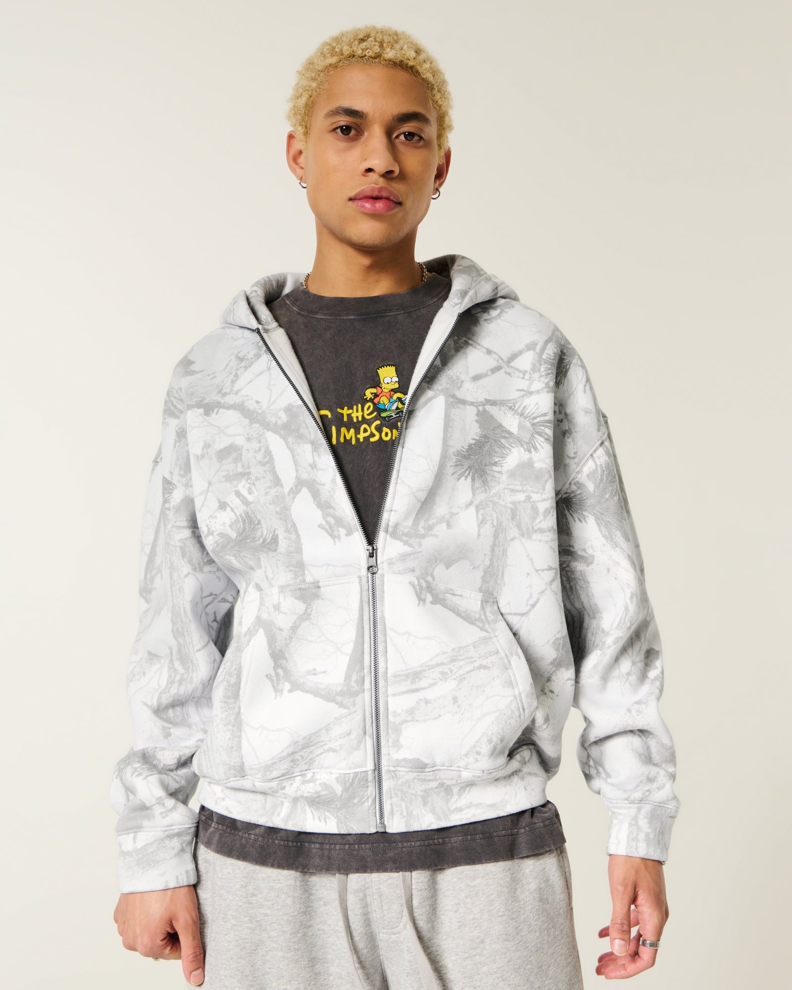 Hollister Boxy Zip-Up Hoodie