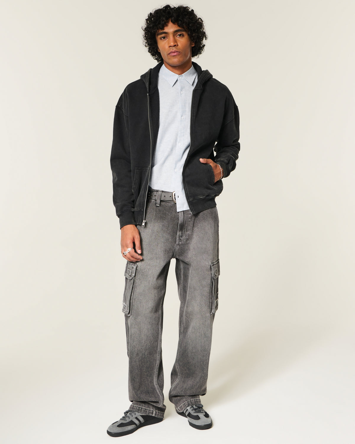 Hollister Boxy Zip-Up Hoodie