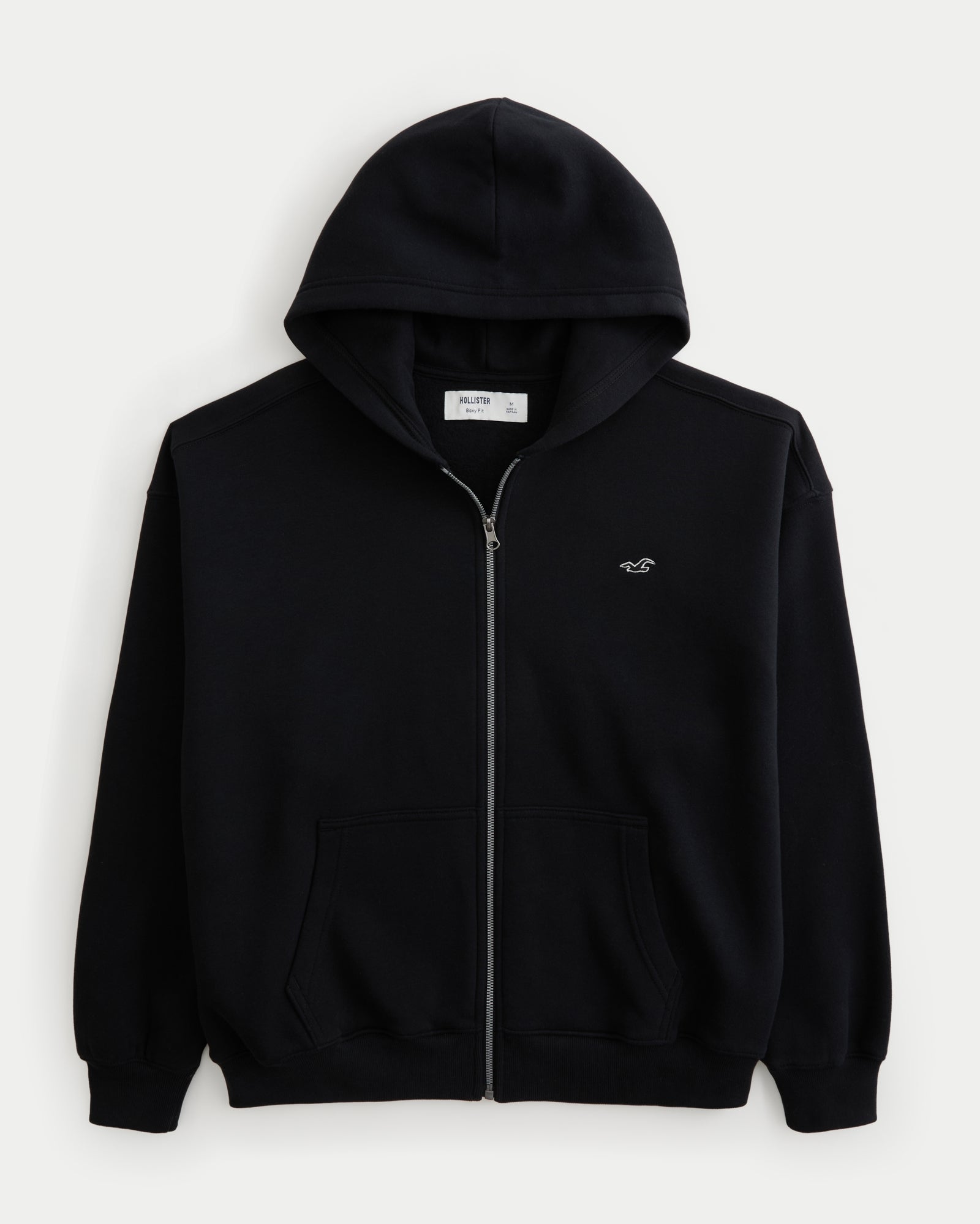 Hollister Boxy Zip-Up Icon Hoodie