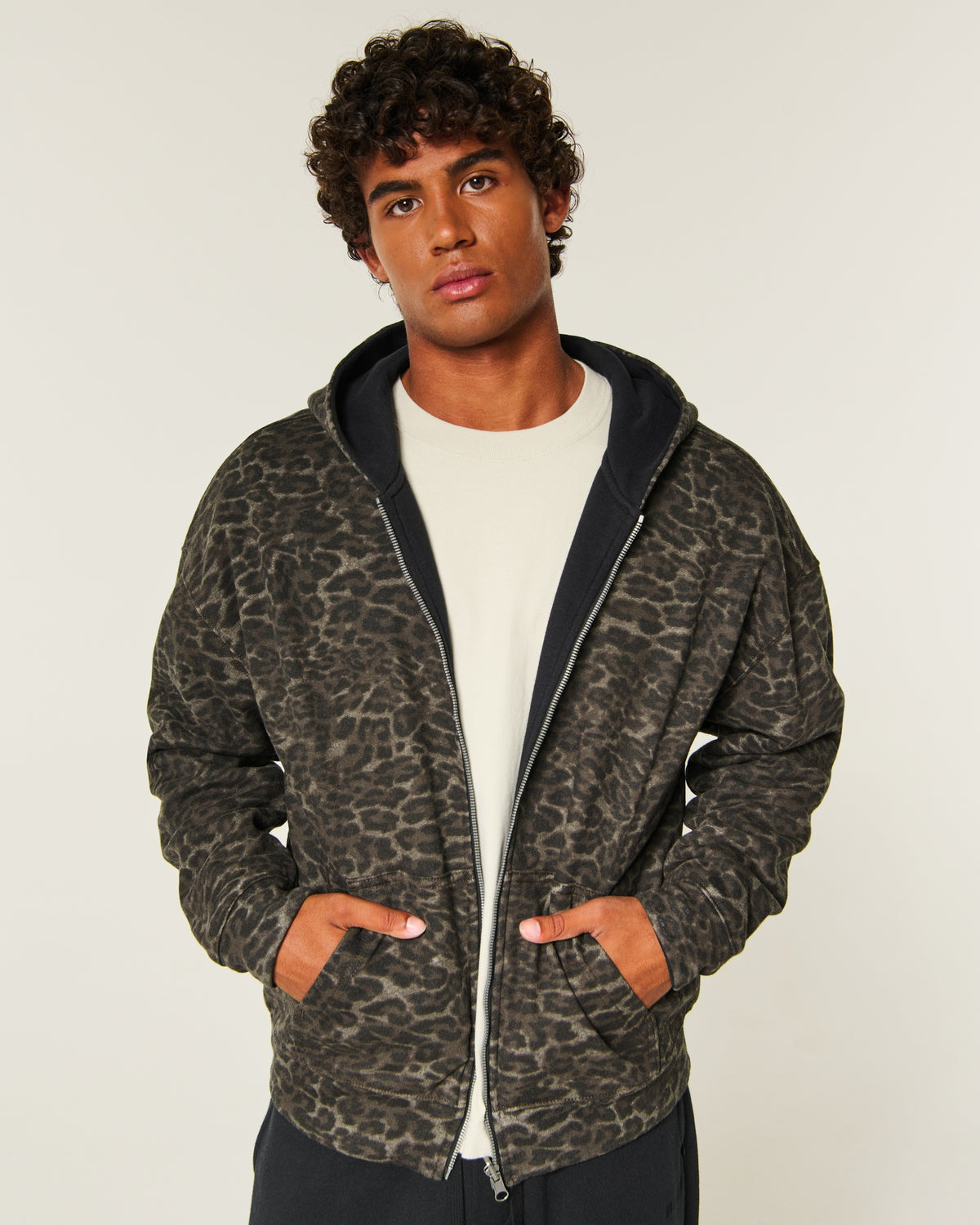 Hollister Boxy Reversible Zip-Up Hoodie
