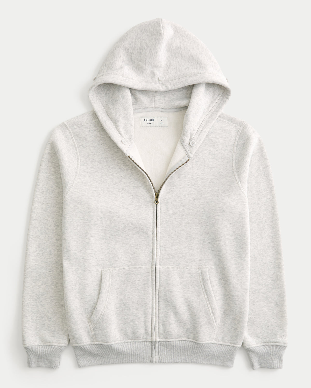 Hollister Hollister Feel Good Faux Fur Trim Zip-Up Hoodie