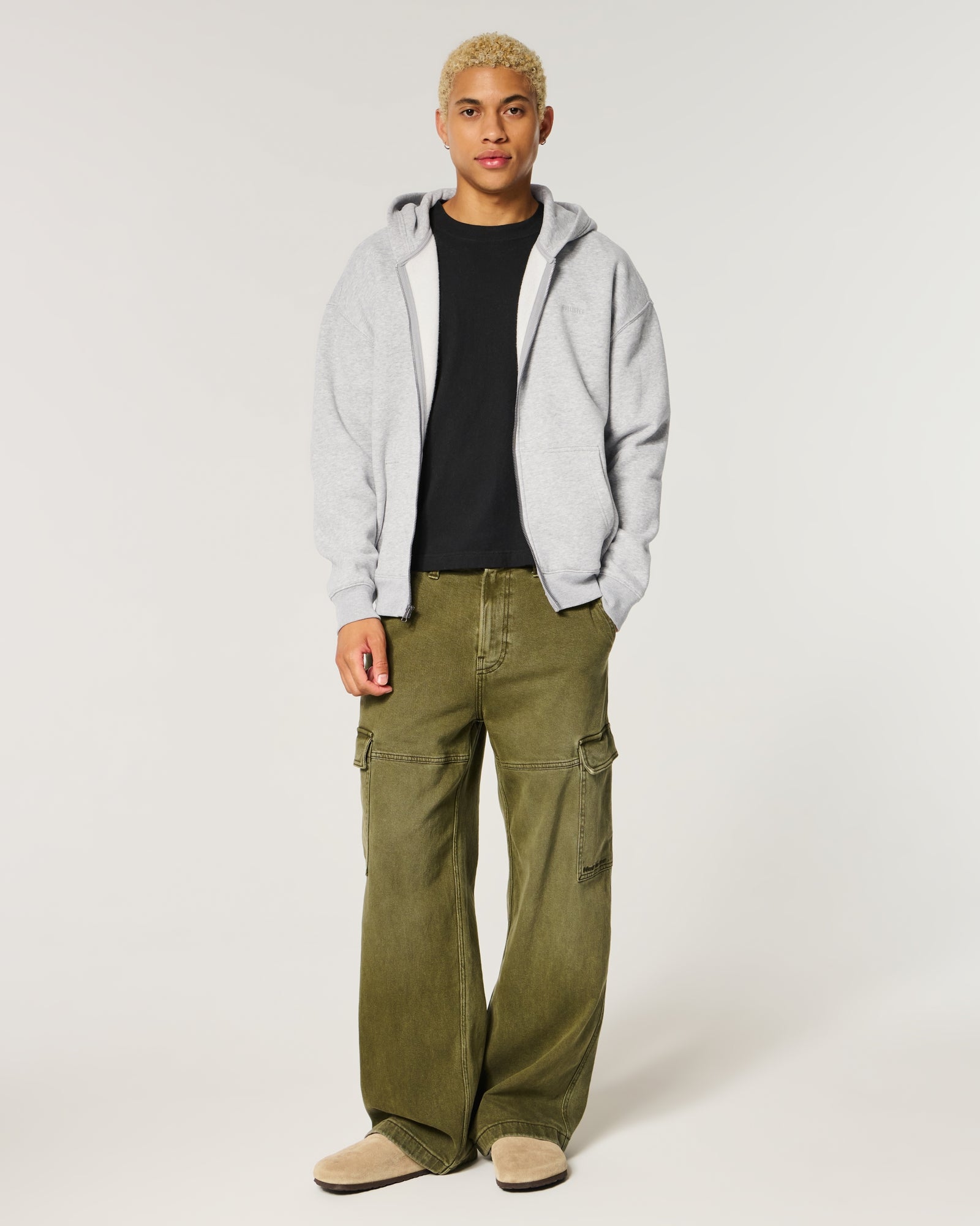 Hollister Boxy Zip-Up Hoodie