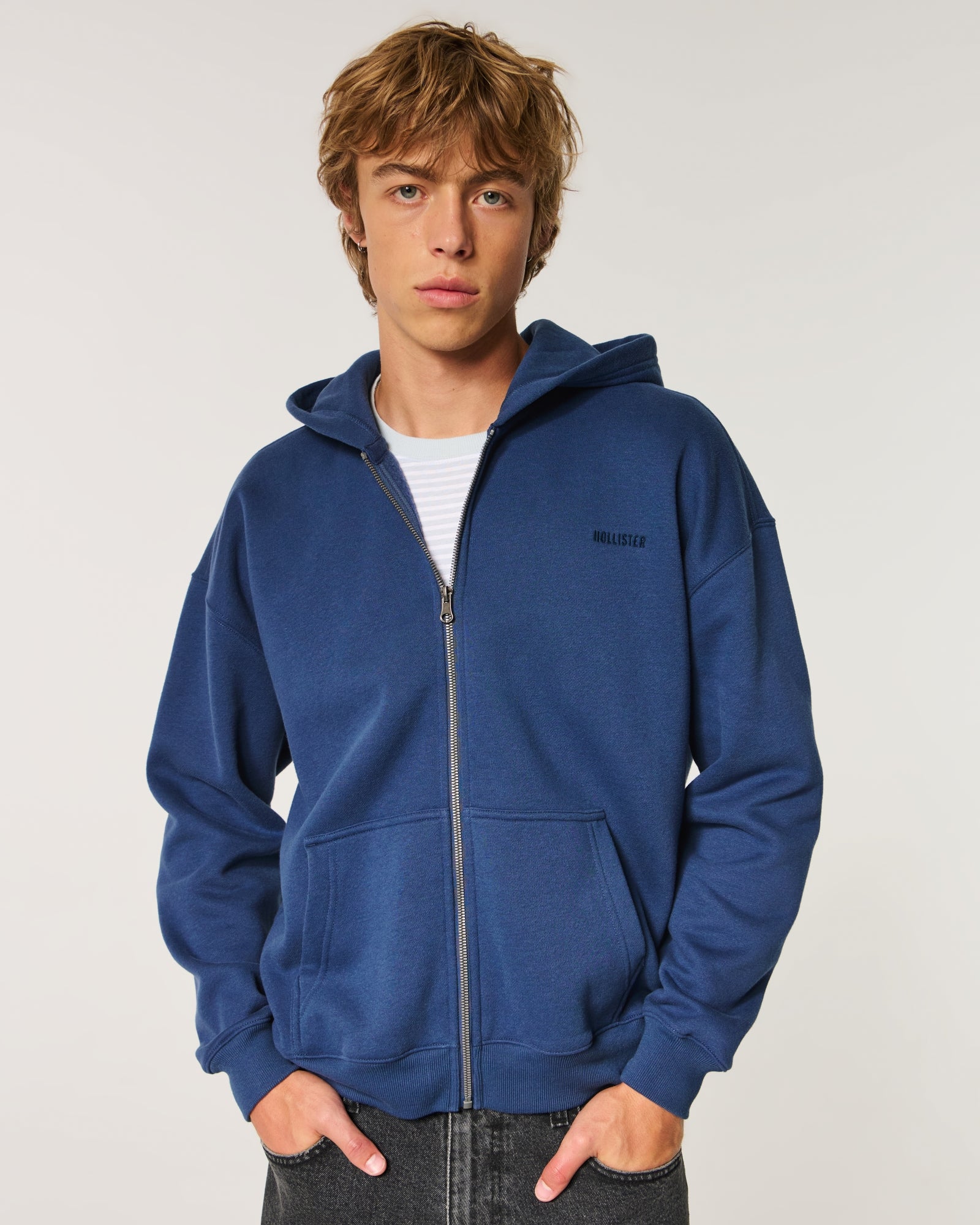 Hollister Boxy Zip-Up Hoodie