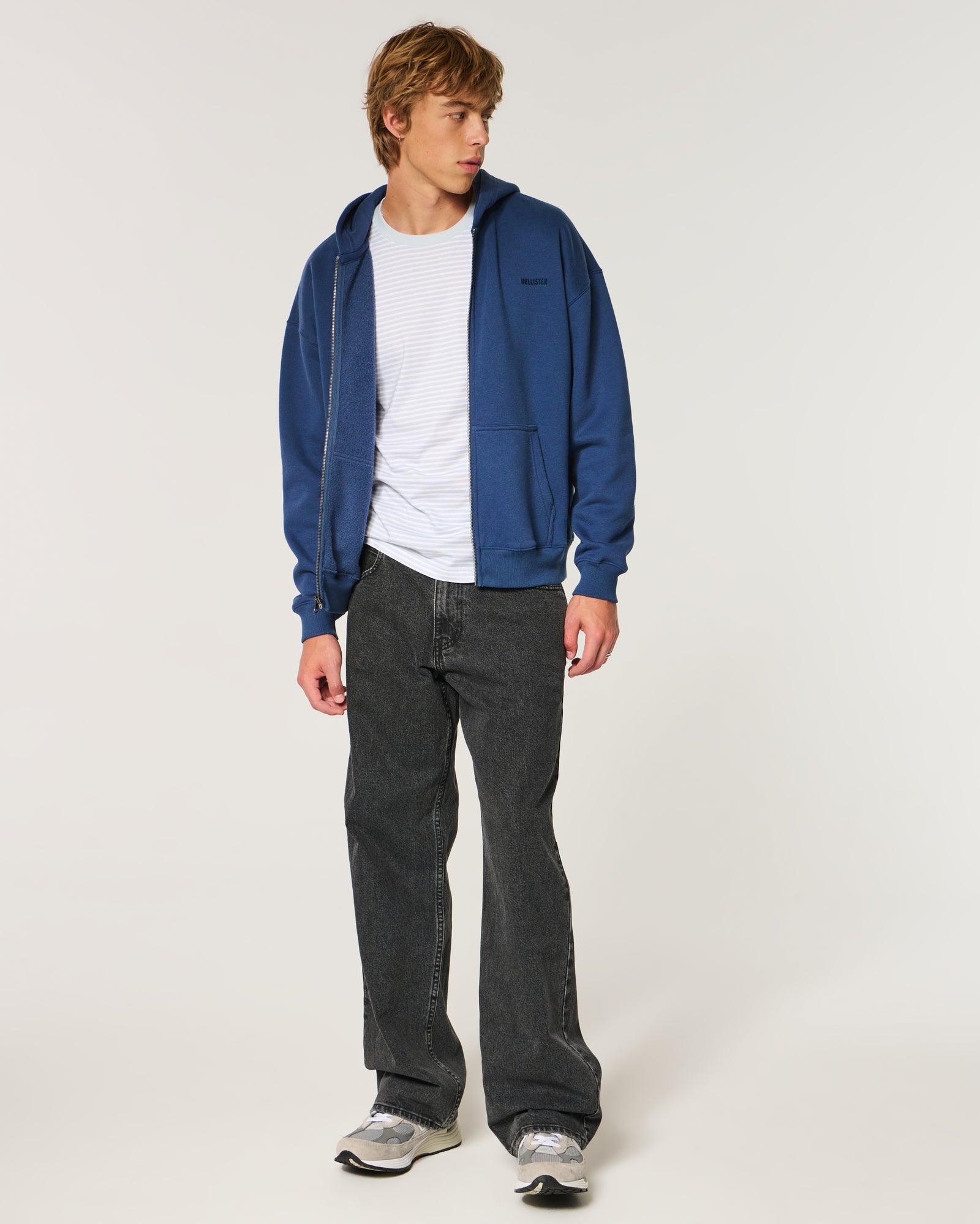 Hollister Boxy Zip-Up Hoodie