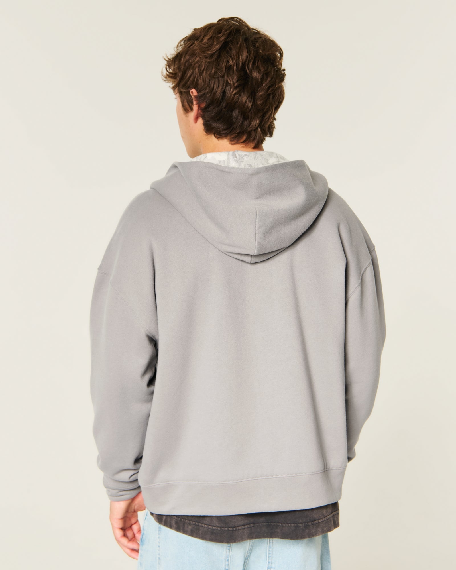 Hollister Boxy Reversible Camo Zip-Up Hoodie