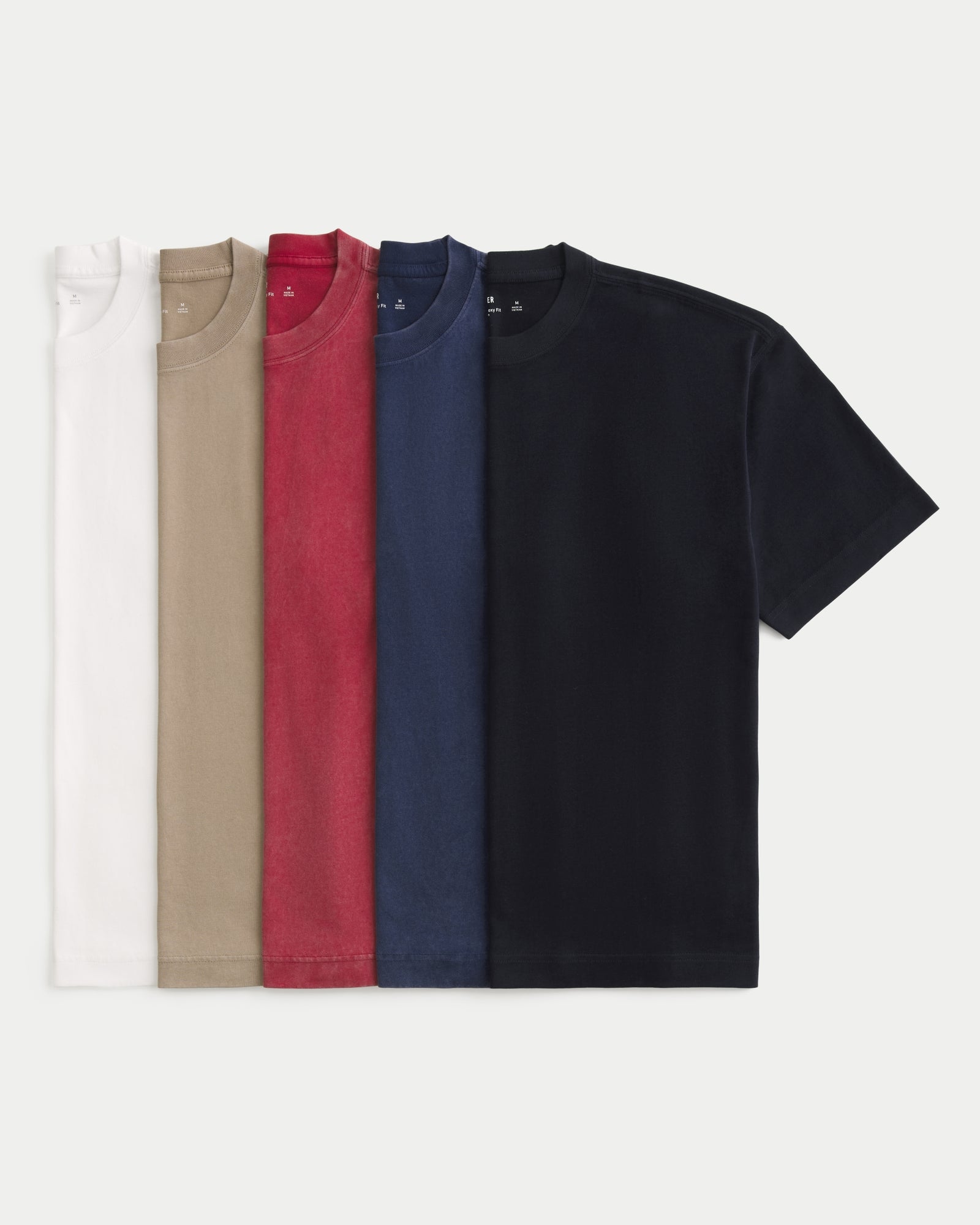 Hollister Boxy Heavyweight Crew T-Shirt 5-Pack