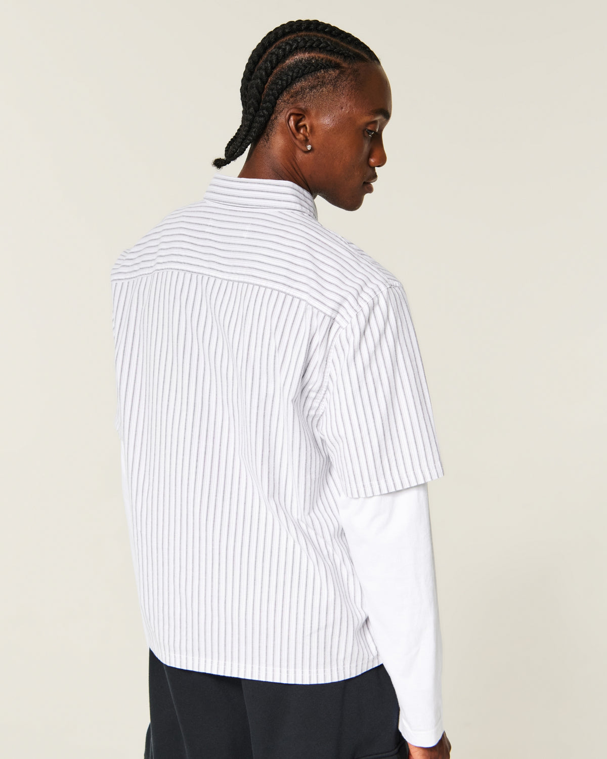 Hollister Boxy Layered 2-in-1 Button-Through Shirt