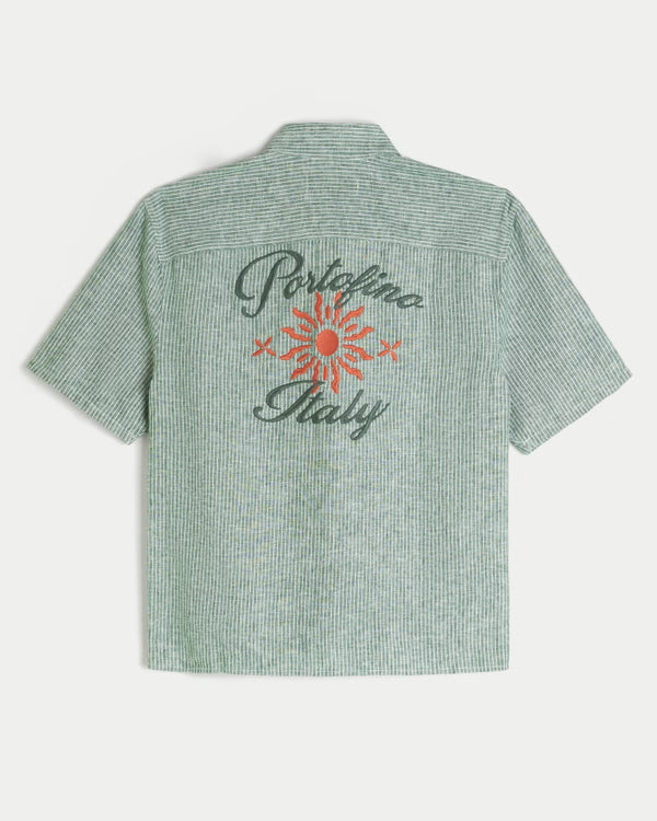 Hollister California's Boxy Short-Sleeve Portofino Italy Graphic Shirt