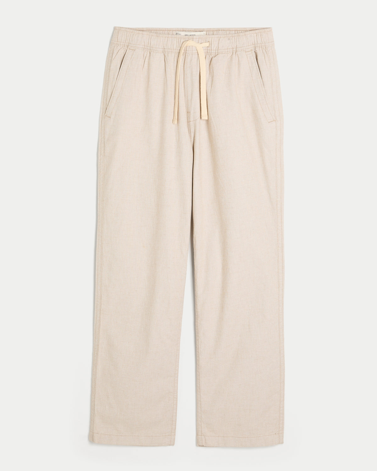 Hollister Relaxed Straight Linen-Blend Pull-On Pants