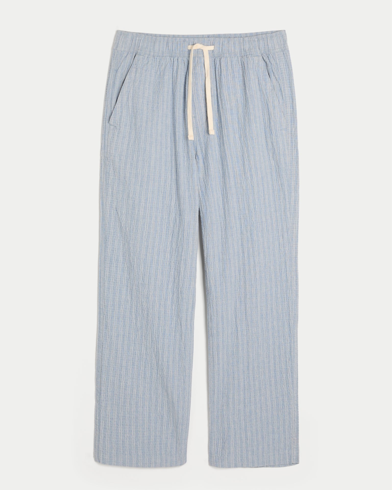 Hollister Relaxed Straight Linen-Blend Pull-On Pants