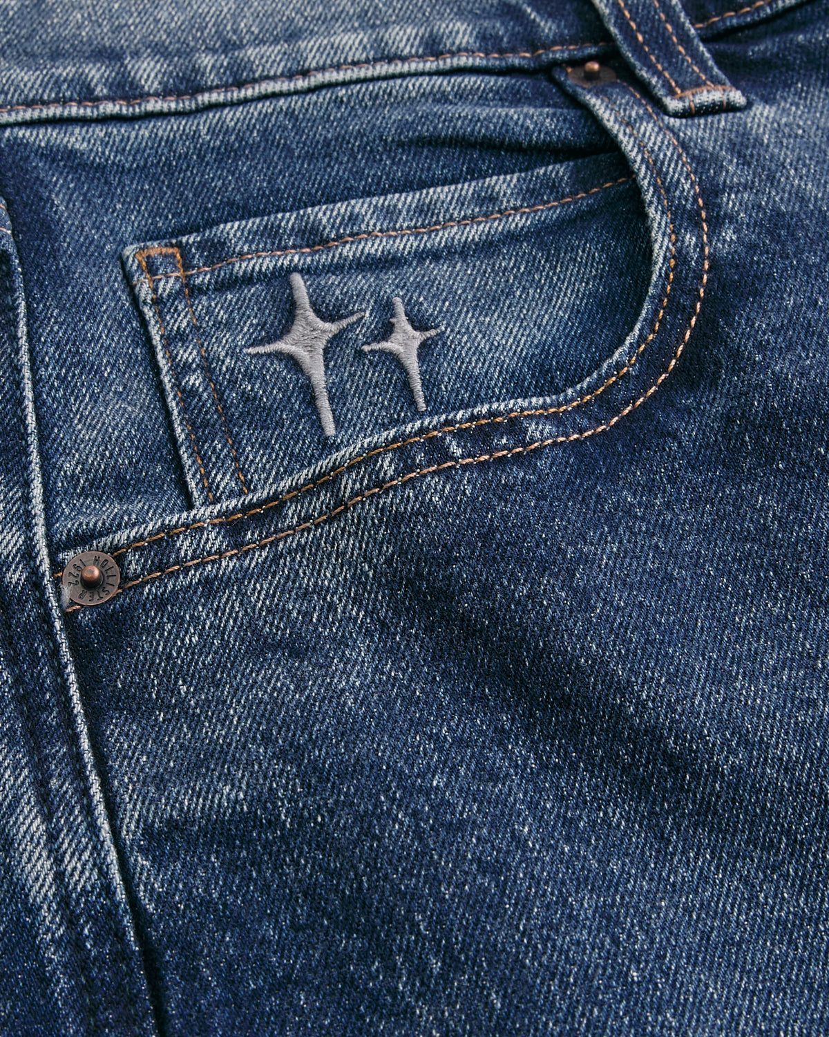 Hollister Star Embroidery Super Baggy Jeans