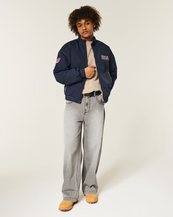 Hollister Oracle Red Bull Racing Graphic Moto Jacket Moto Jacket
