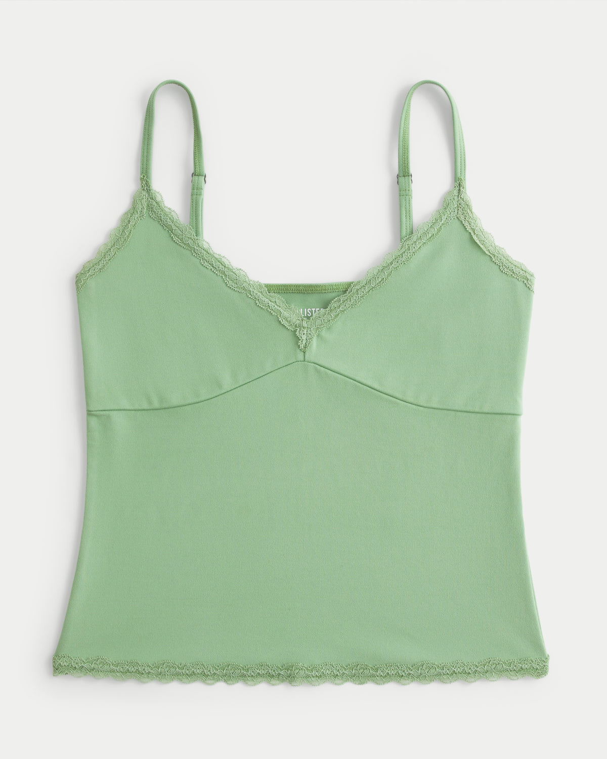 Hollister Smooth Seamless Fabric Lace Trim Cami