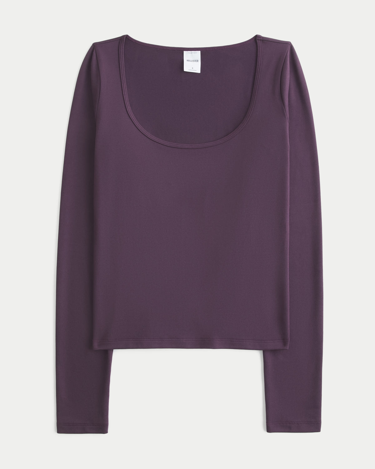 Hollister Long-Sleeve Soft Seamless Fabric Scoop T-Shirt