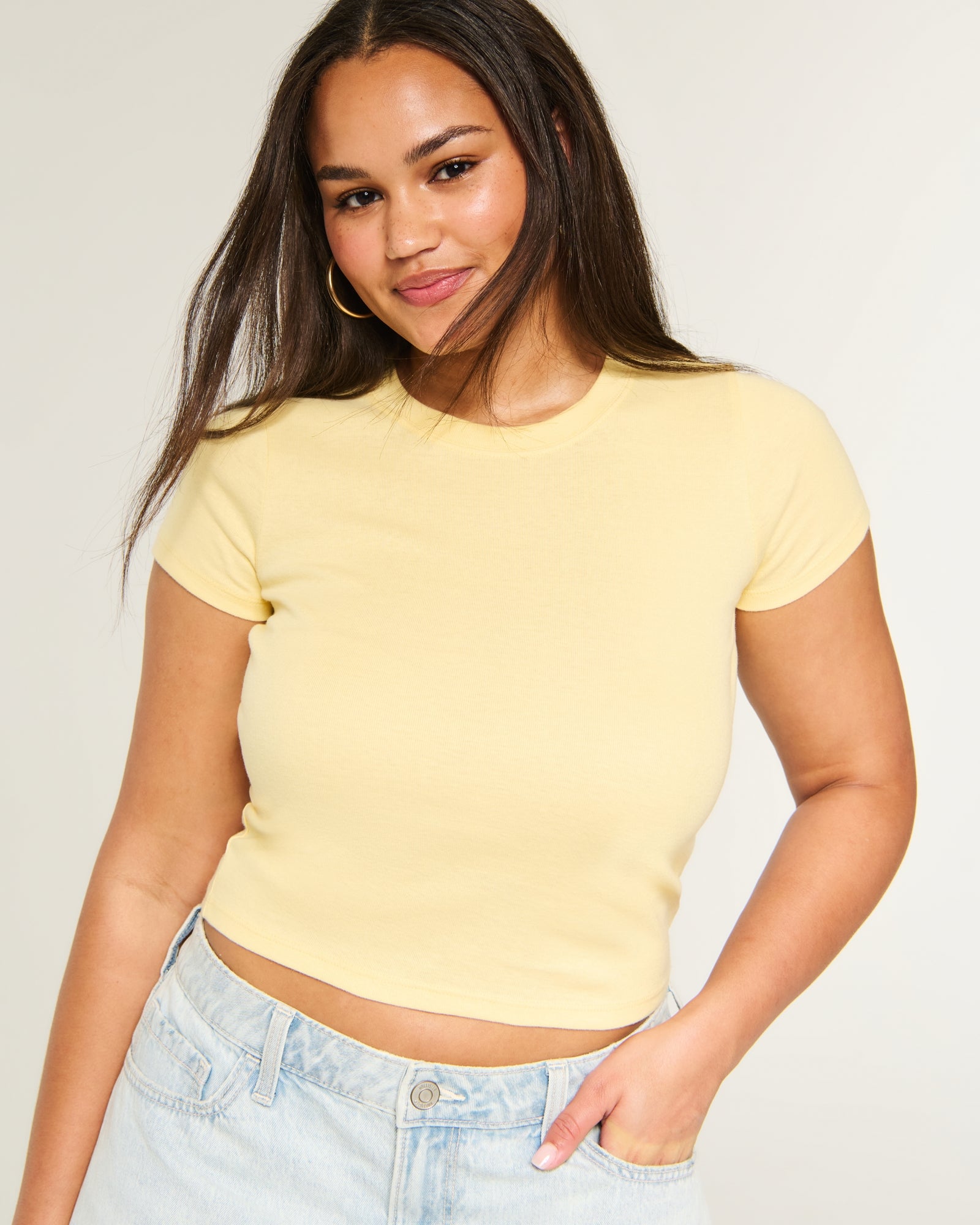 Hollister Cotton Crew Baby Tee