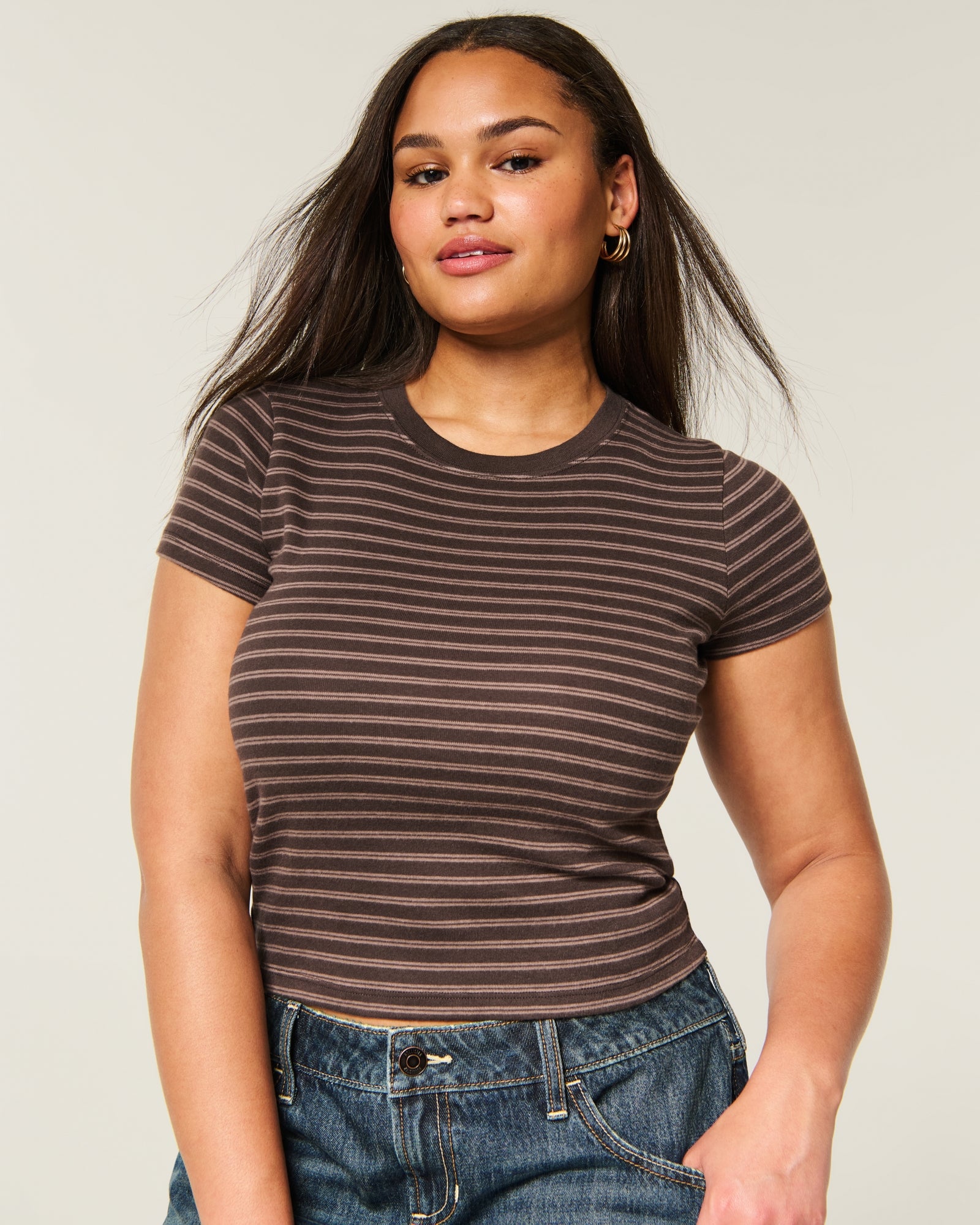 Hollister Cotton Crew Baby Tee
