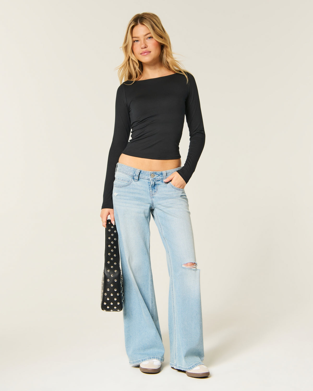 Hollister Soft Stretch Seamless Fabric Slash-Neck Top