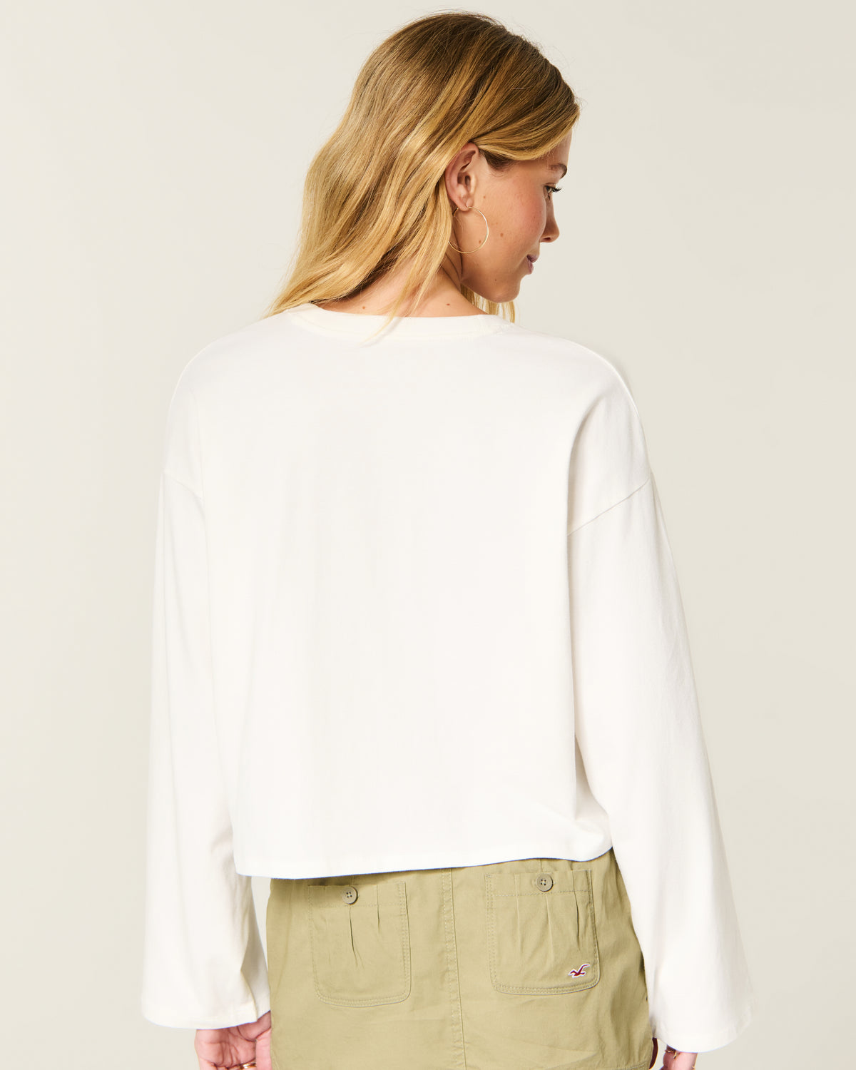 Hollister Boxy Long-Sleeve Crew T-Shirt