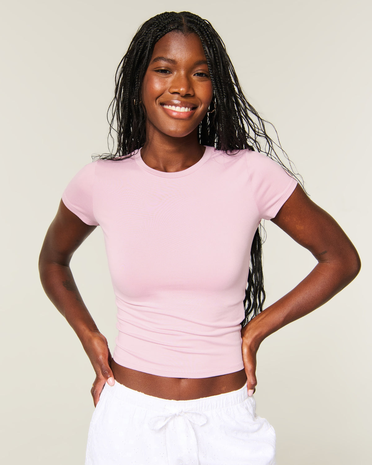 Hollister Smooth Seamless Fabric Crew Baby Tee