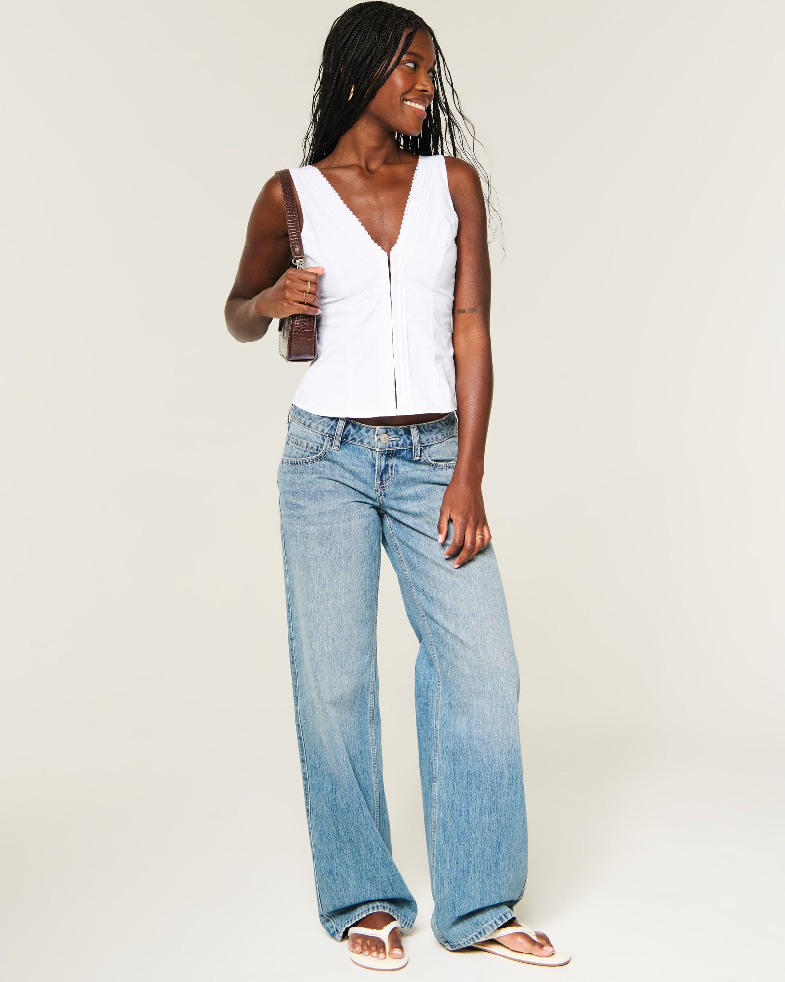 Hollister Hook & Eye Lace Trim Tank
