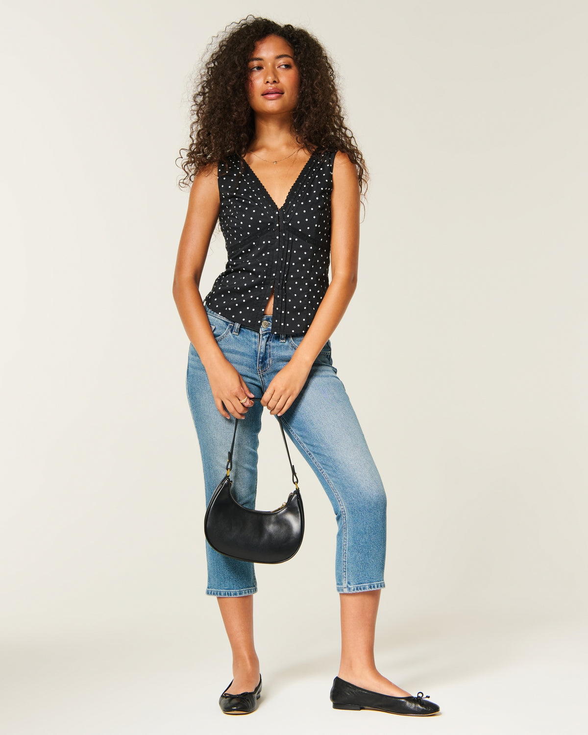 Hollister Hook & Eye Lace Trim Tank