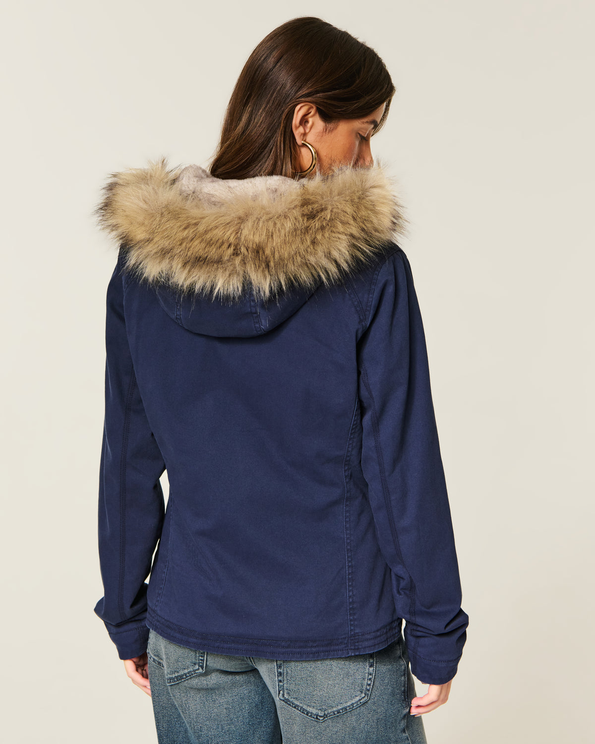 Hollister Faux Fur-Lined Toggle Jacket