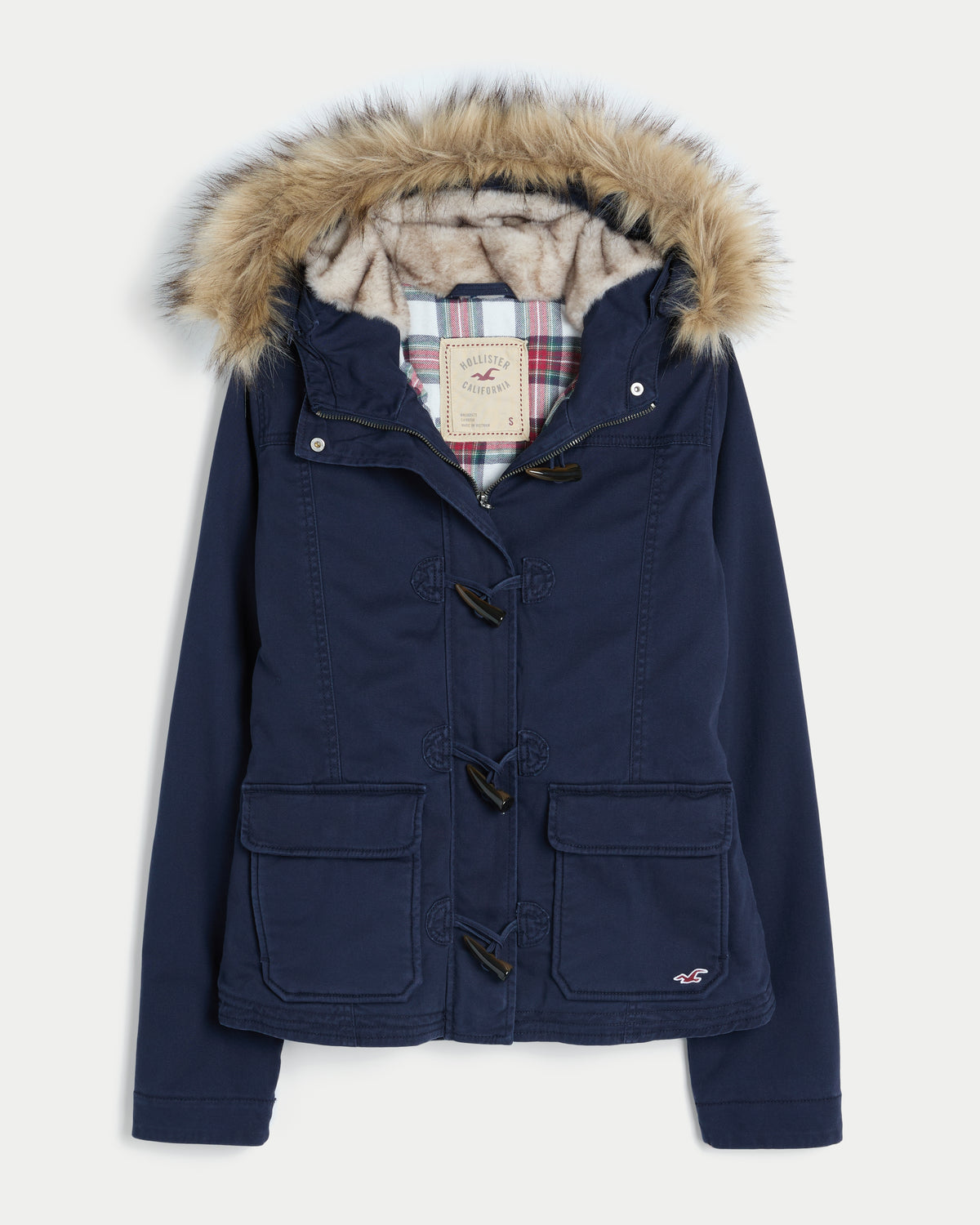 Hollister Faux Fur-Lined Toggle Jacket