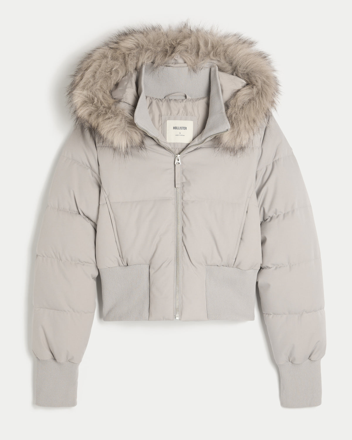 Hollister Hollister Peyton Faux Fur Trim Puffer Jacket