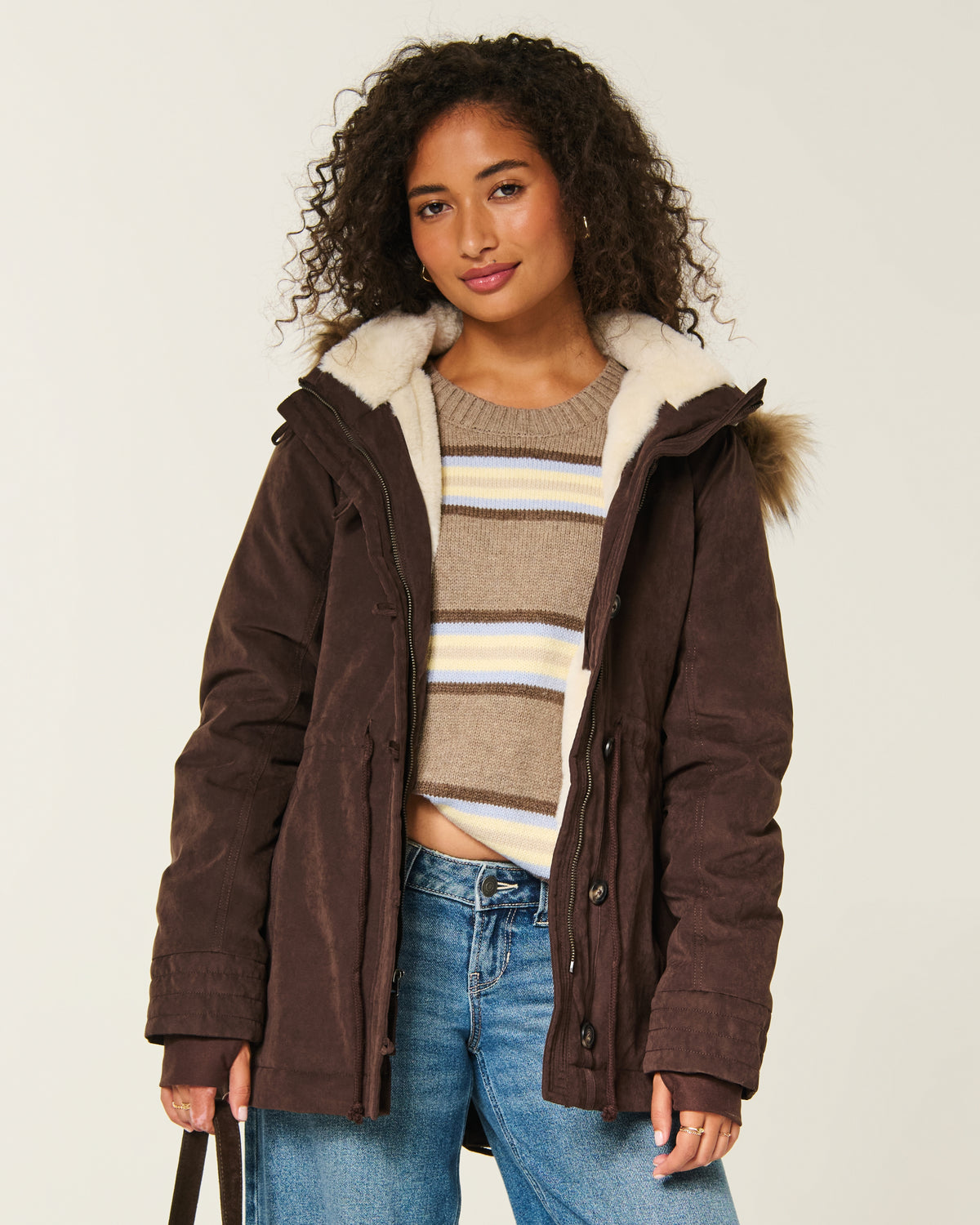 Hollister Faux Fur-Lined Parka
