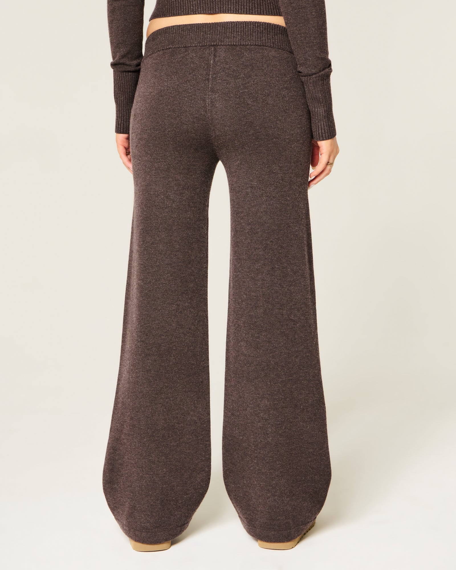 Hollister Low-Rise Sweater-Knit Straight Pants